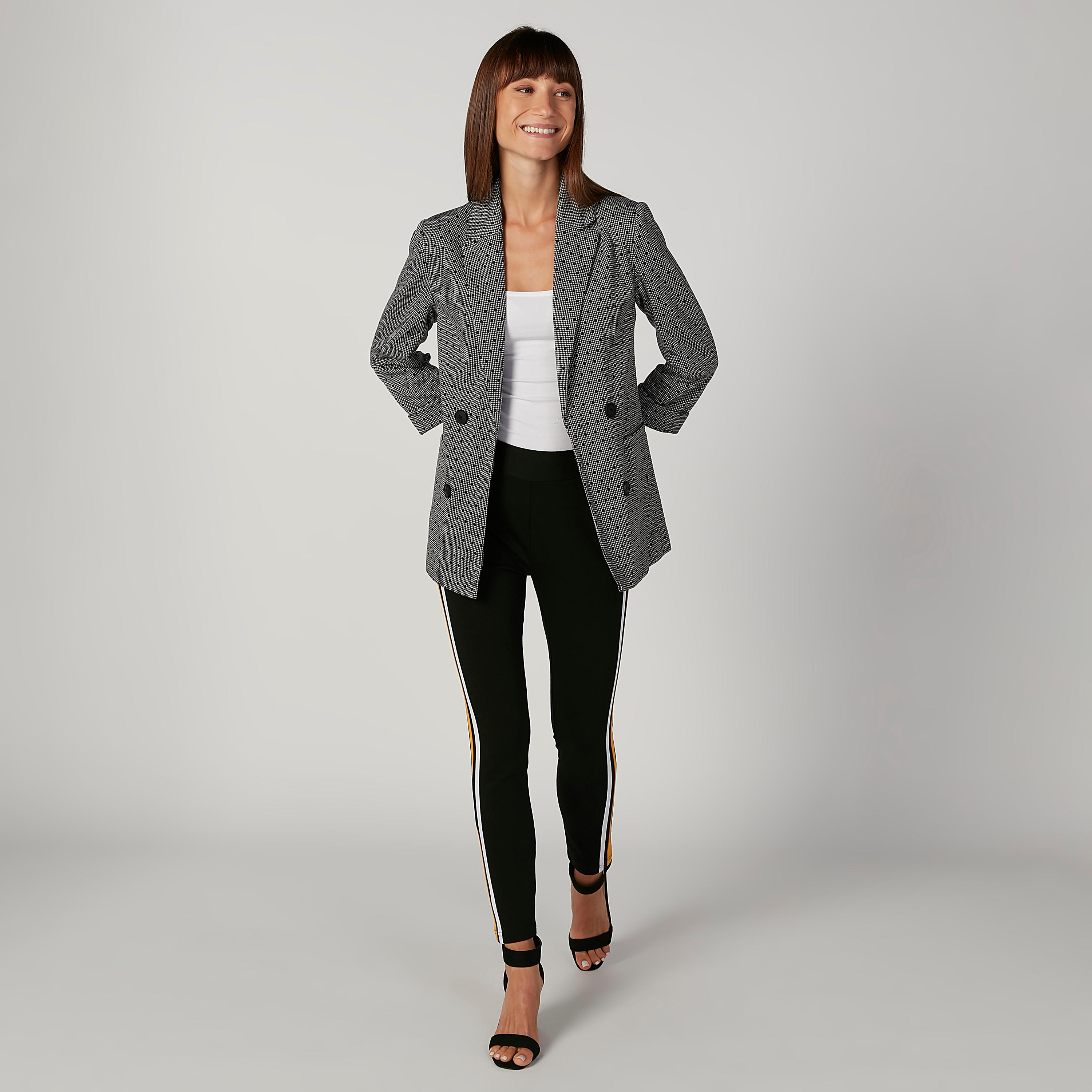 بنطلون بونتي سكيني بخصر متوسط الارتفاع وشريطة-women-clothing-bottoms-trousers-image-2