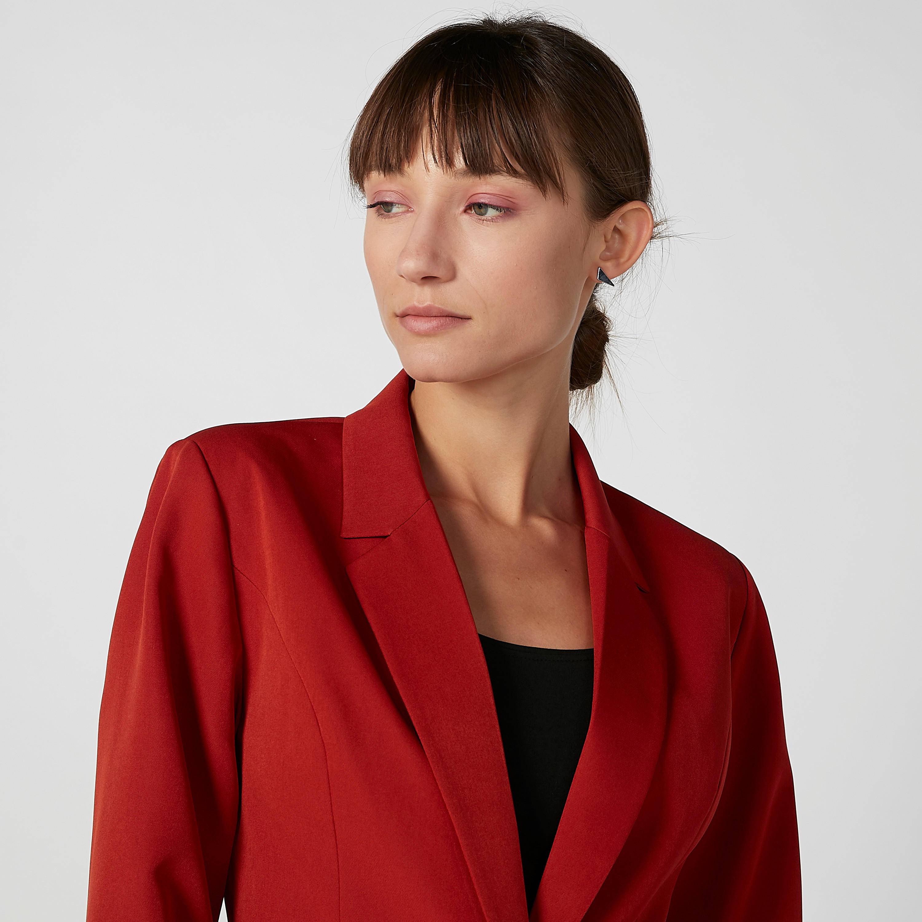 Plain Blazer with Notched Lapel and Flap Pockets-women-clothing-coatsandjackets-blazers-image-4