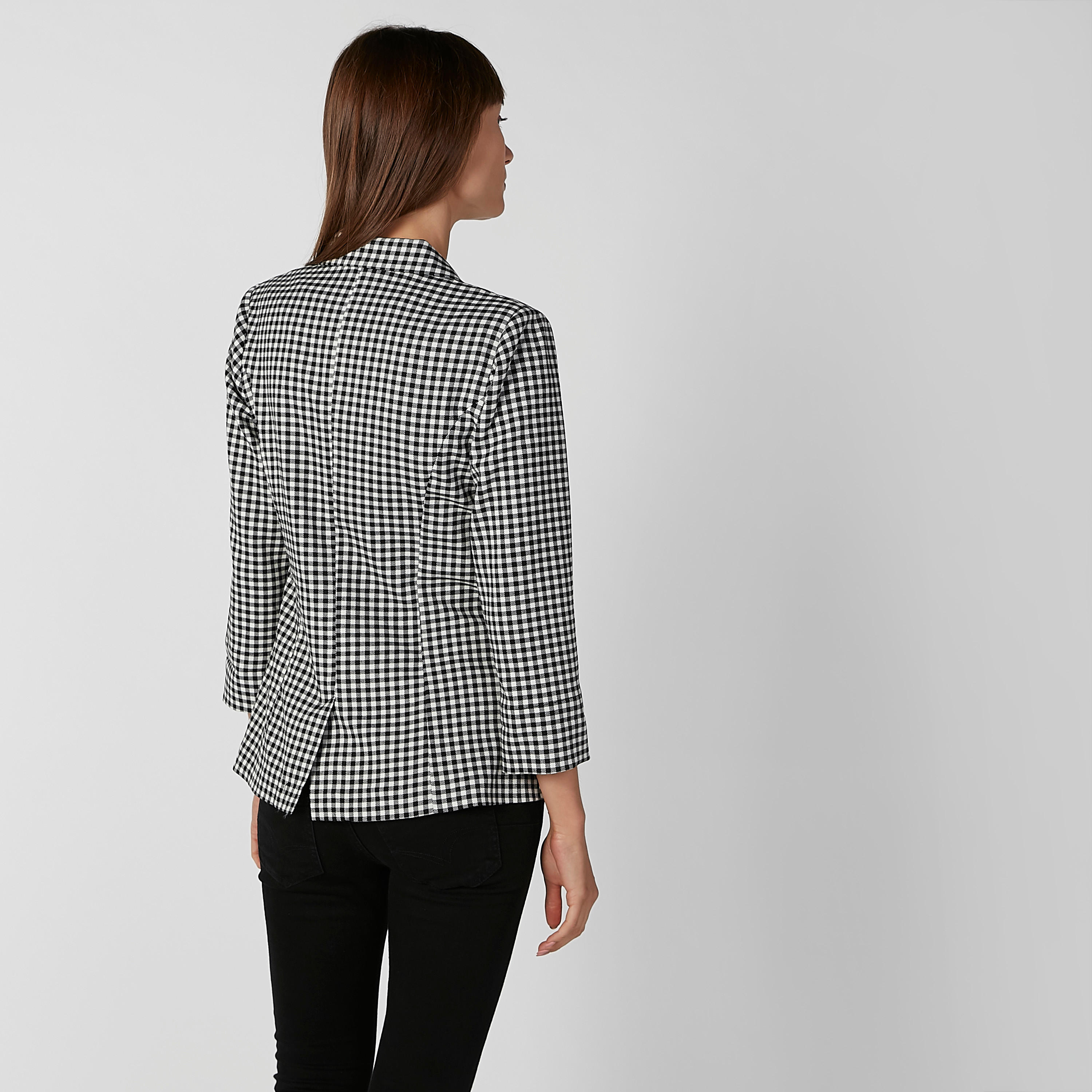 بليزر كاروهات بياقة طويلة وجيوب بطيّة-women-clothing-coatsandjackets-blazers-image-2