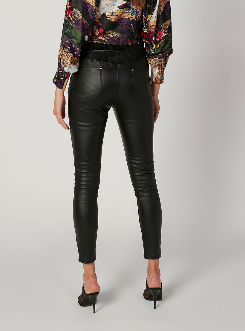Plain Mid Waist Pants with Pocket Detail and Elasticised Waistband-women-clothing-bottoms-trousers-image-4