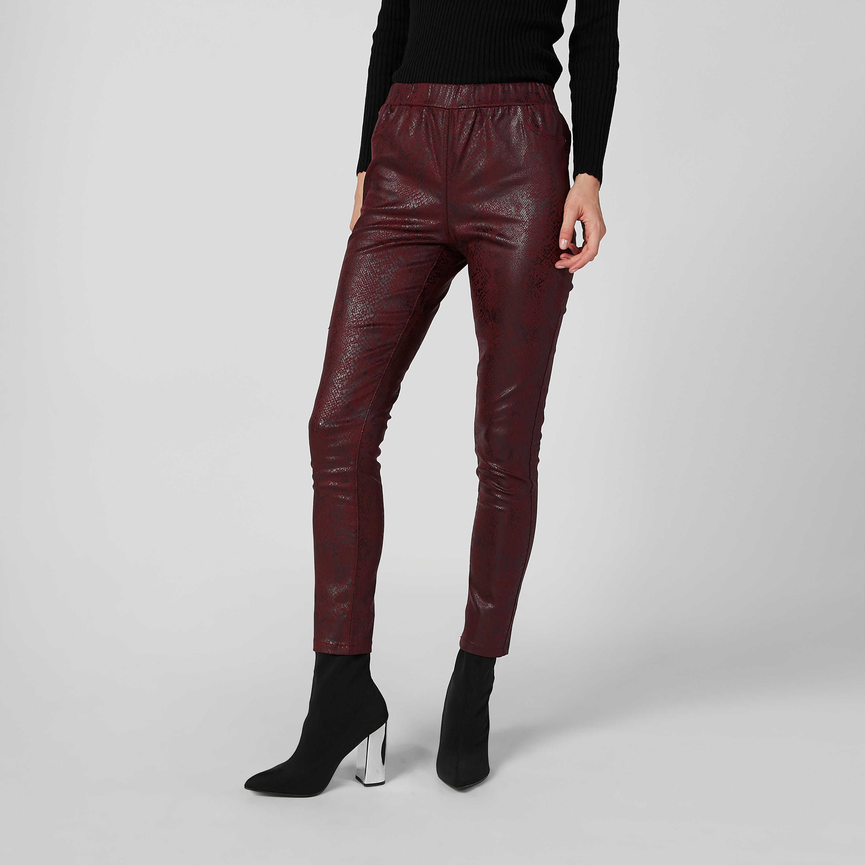 بنطلون بخصر مطاطي متوسط الارتفاع وجيوب وطبعات-women-clothing-bottoms-trousers-image-1