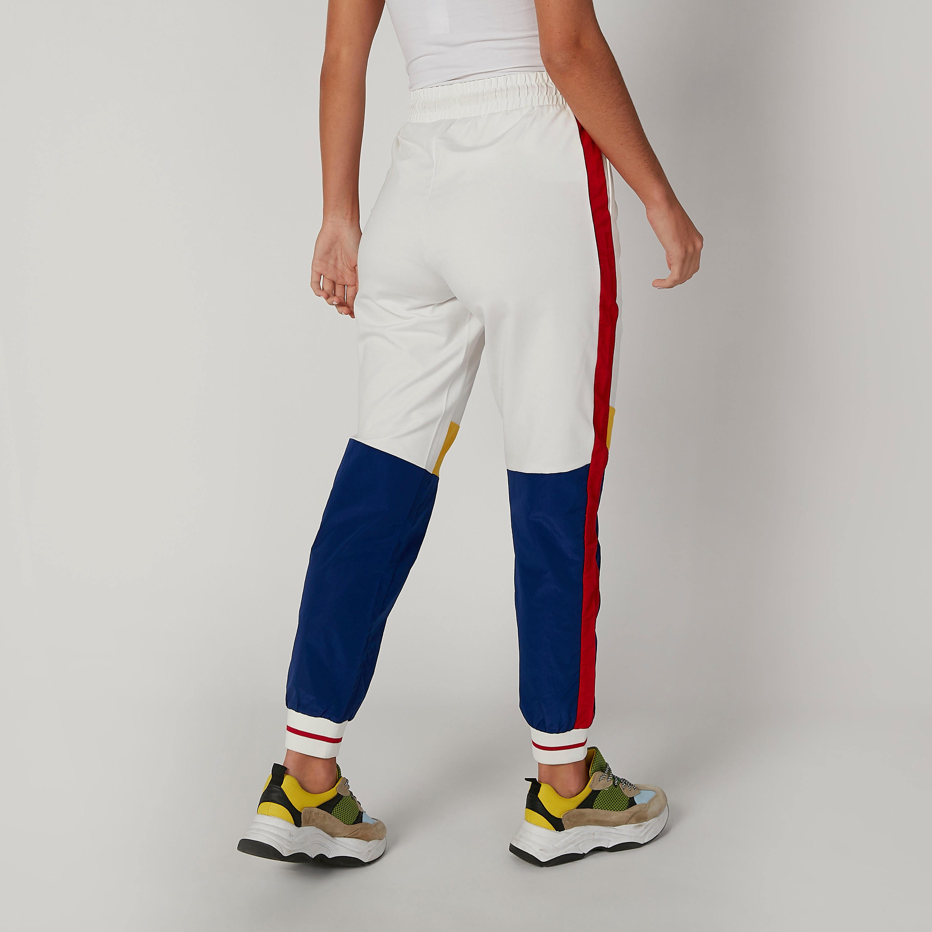 بنطلون رياضي سادة بخصر مطاطي مرن-women-clothing-bottoms-joggers-image-2