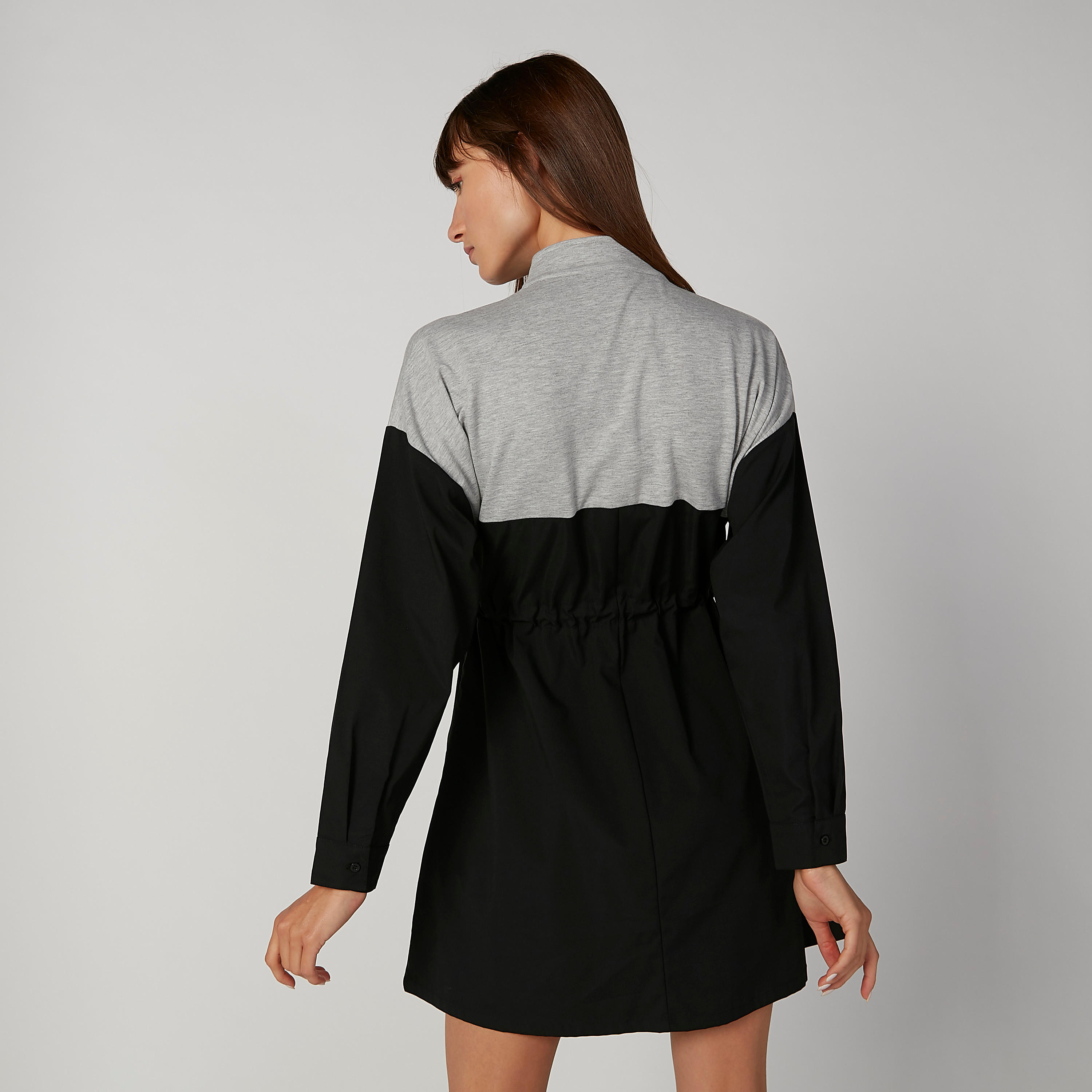 فستان واسع سادة بأربطة وسحّاب-women-clothing-dresses-image-2