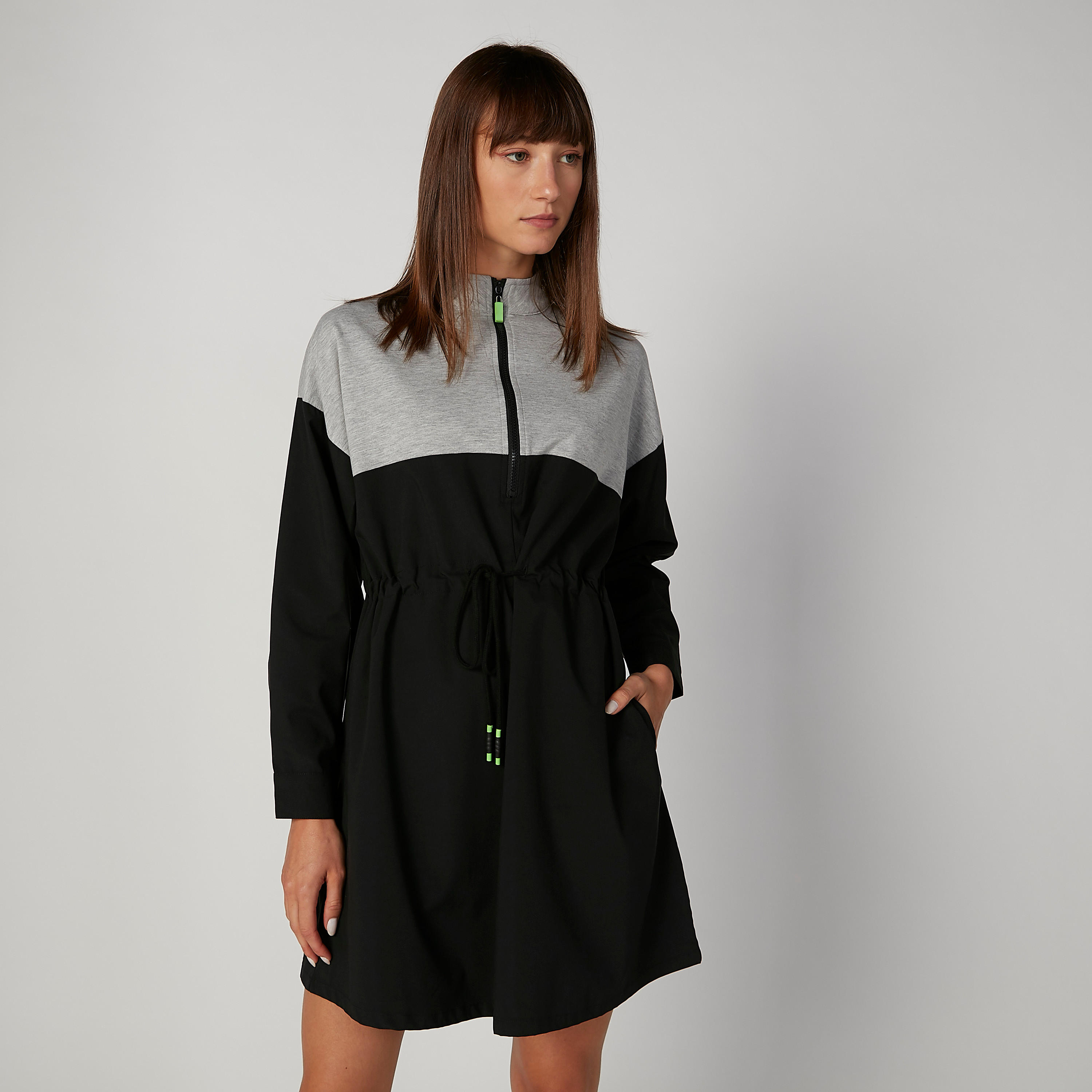فستان واسع سادة بأربطة وسحّاب-women-clothing-dresses-image-3
