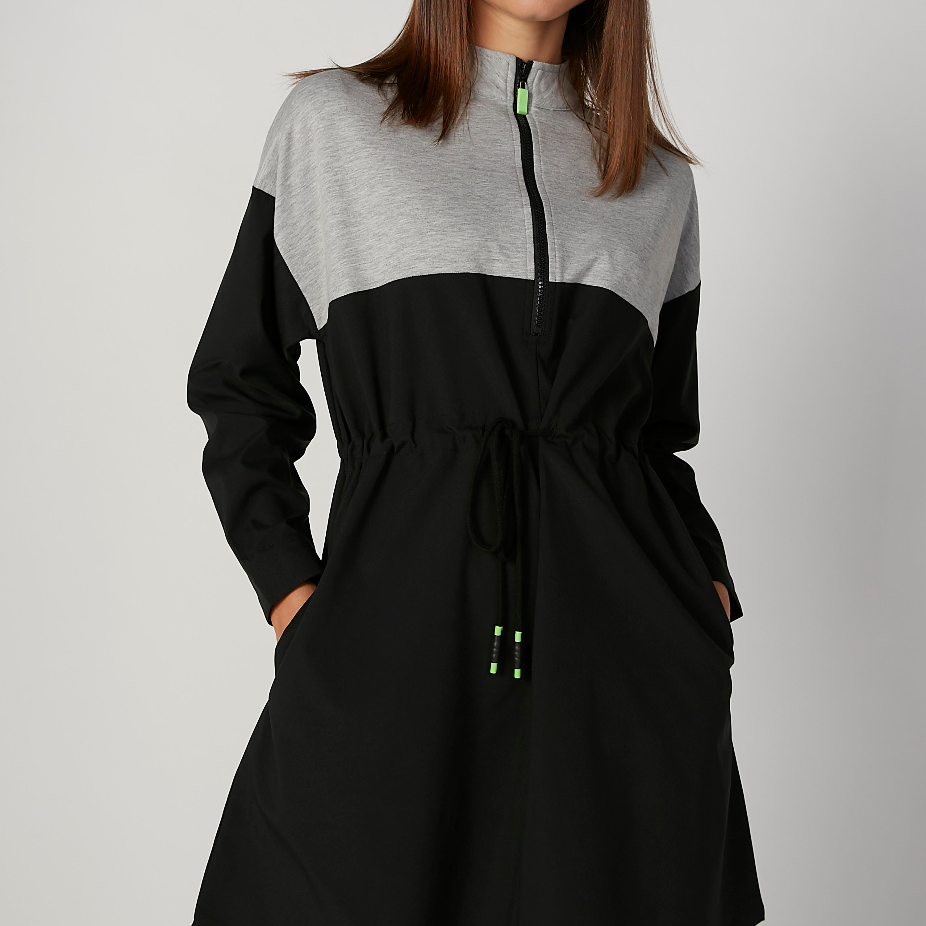 فستان واسع سادة بأربطة وسحّاب-women-clothing-dresses-image-5