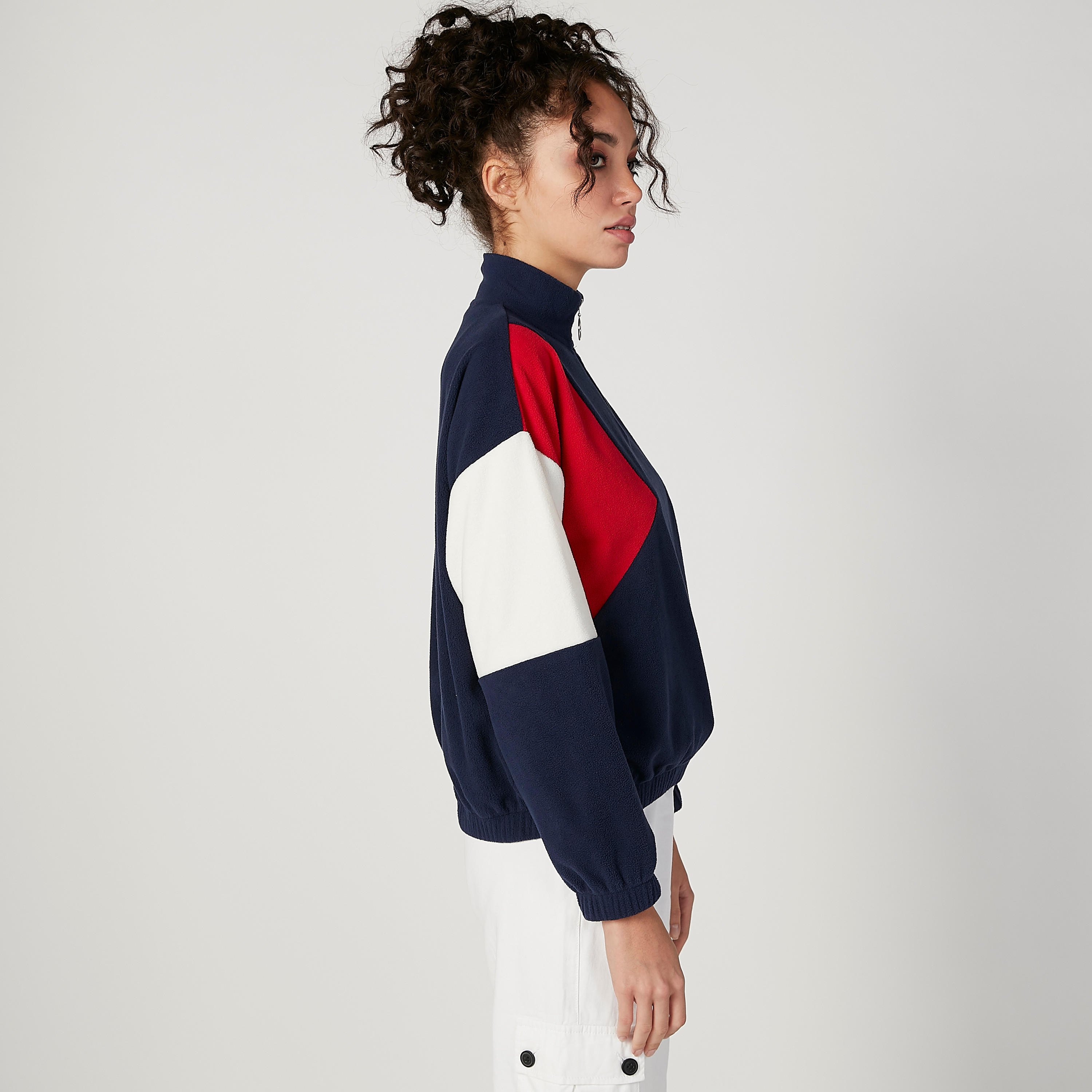 سويت شيرت بنمط كتل الألوان بأكمام طويلة وسحّاب-women-winterwear-hoodiesandsweatshirts-sweatshirts-image-4