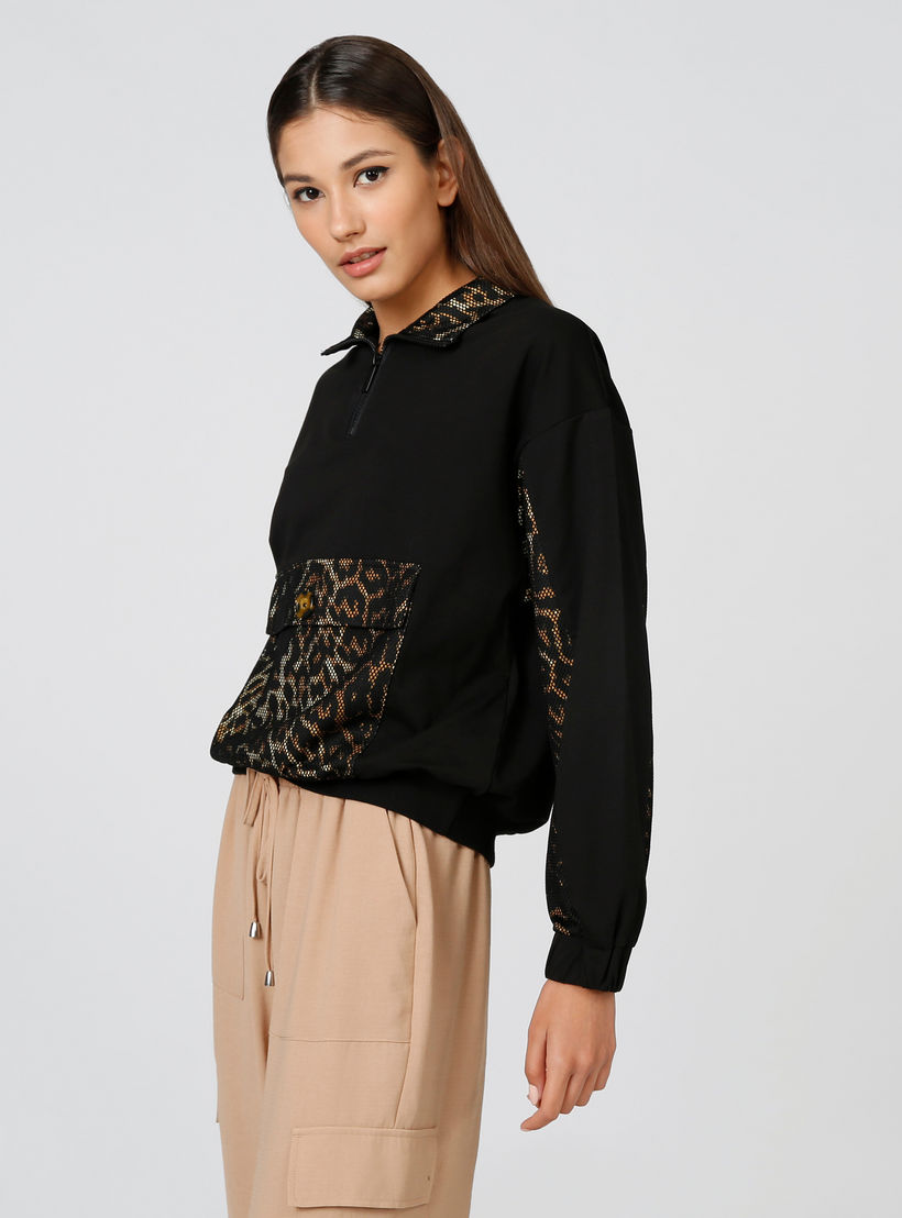 سويت شيرت بأكمام طويلة وسحّاب وطبعات حيوانات-women-winterwear-hoodiesandsweatshirts-sweatshirts-image-1