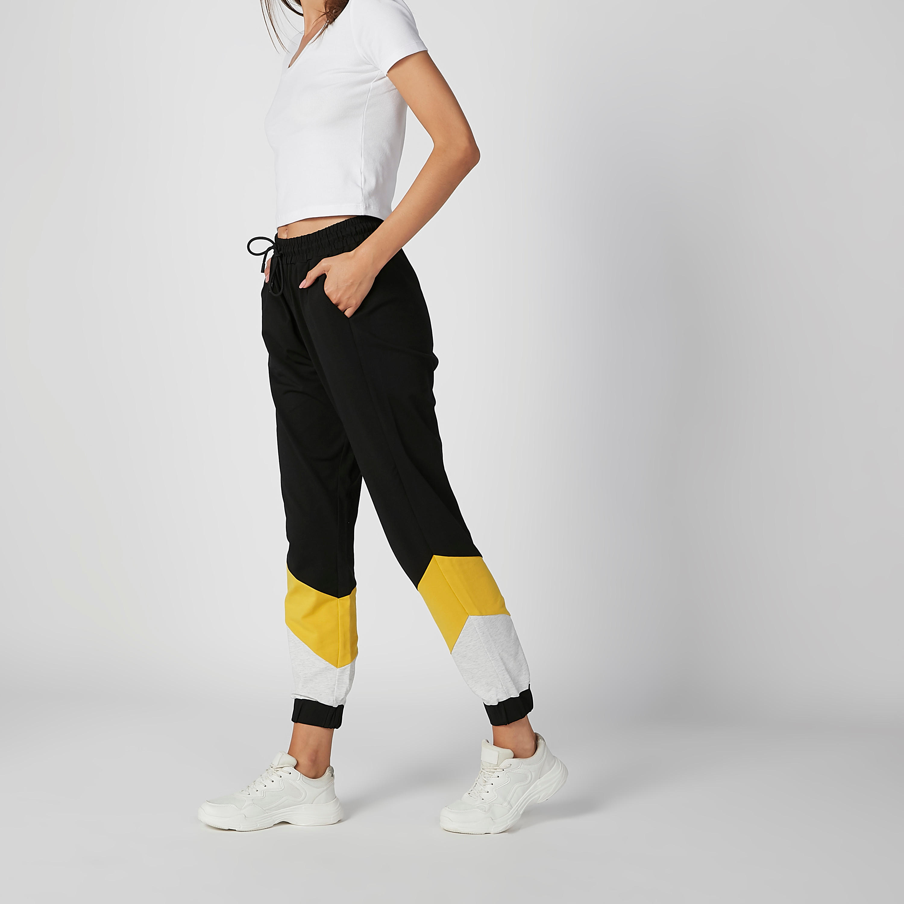 Full Length Printed Mid Waist Jog Pants with Elasticised Waistband-women-clothing-bottoms-joggers-image-1