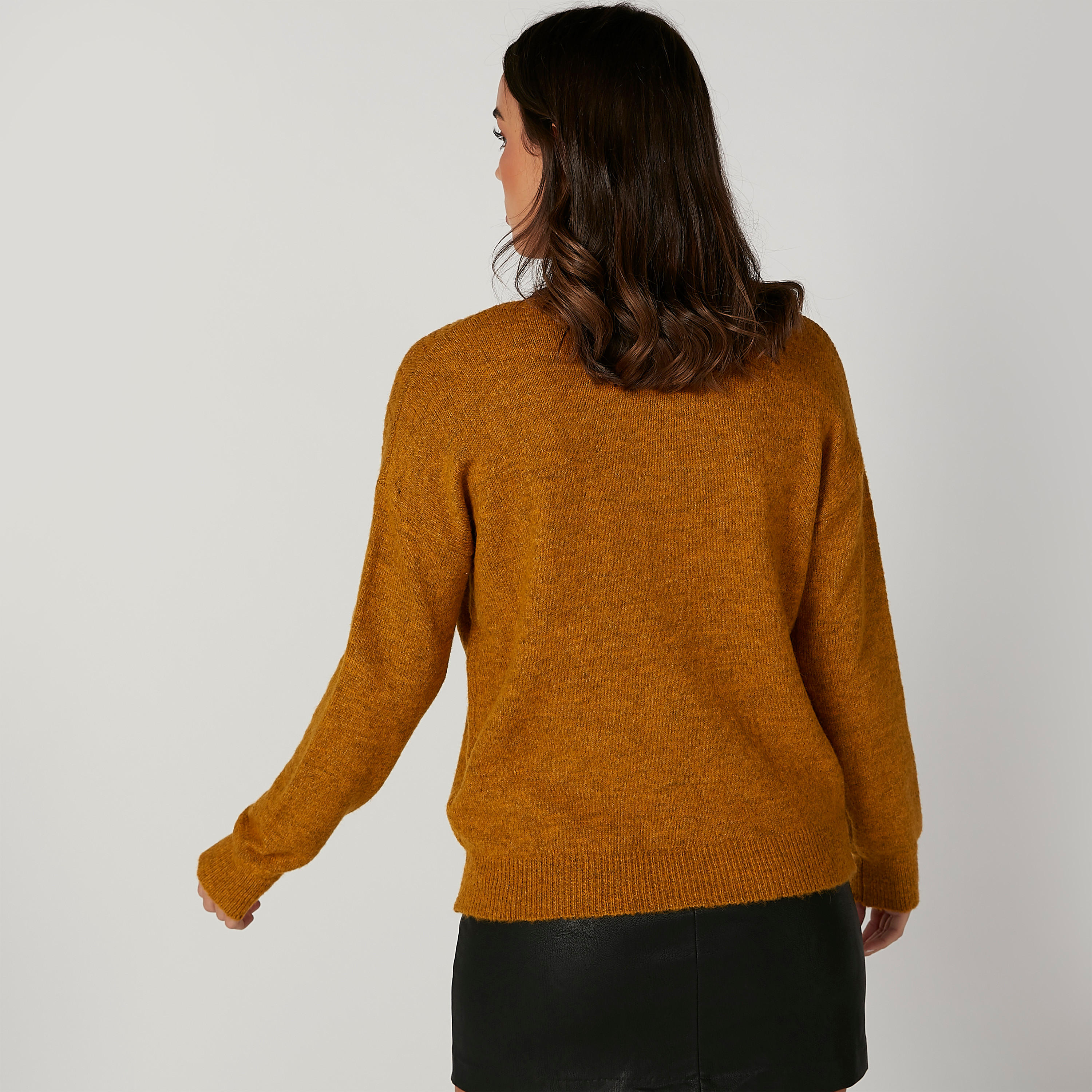 كنزة بارزة الملمس بياقة مستديرة وأكمام طويلة-women-clothing-cardigansandjumpers-jumpers-image-2