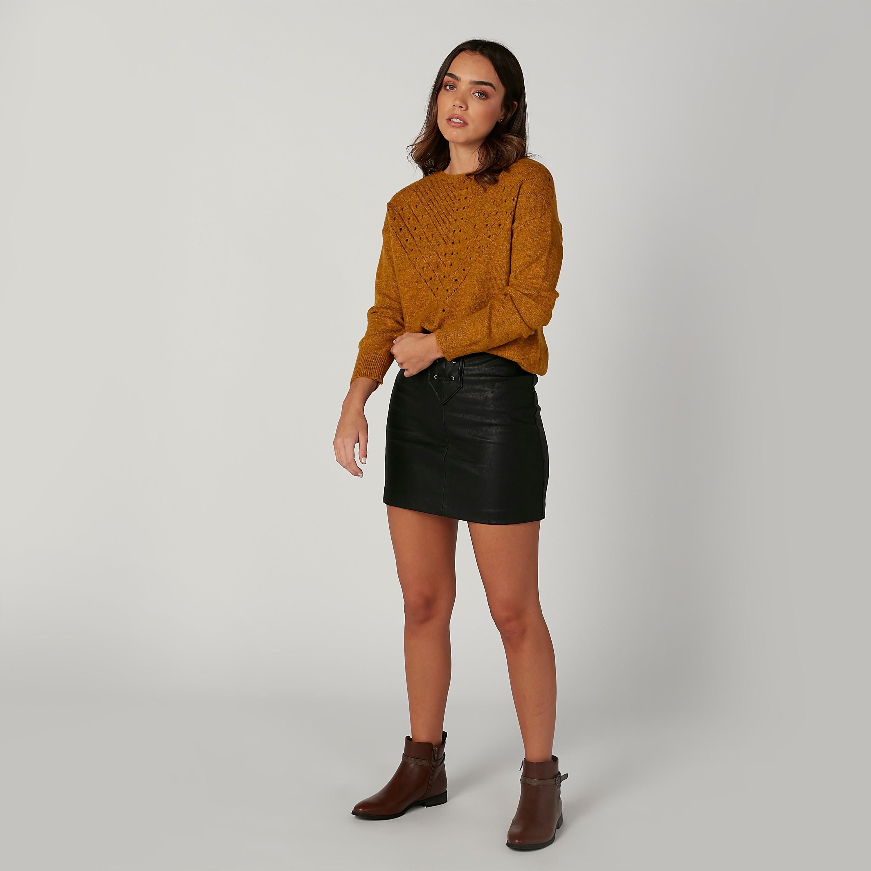 كنزة بارزة الملمس بياقة مستديرة وأكمام طويلة-women-clothing-cardigansandjumpers-jumpers-image-4