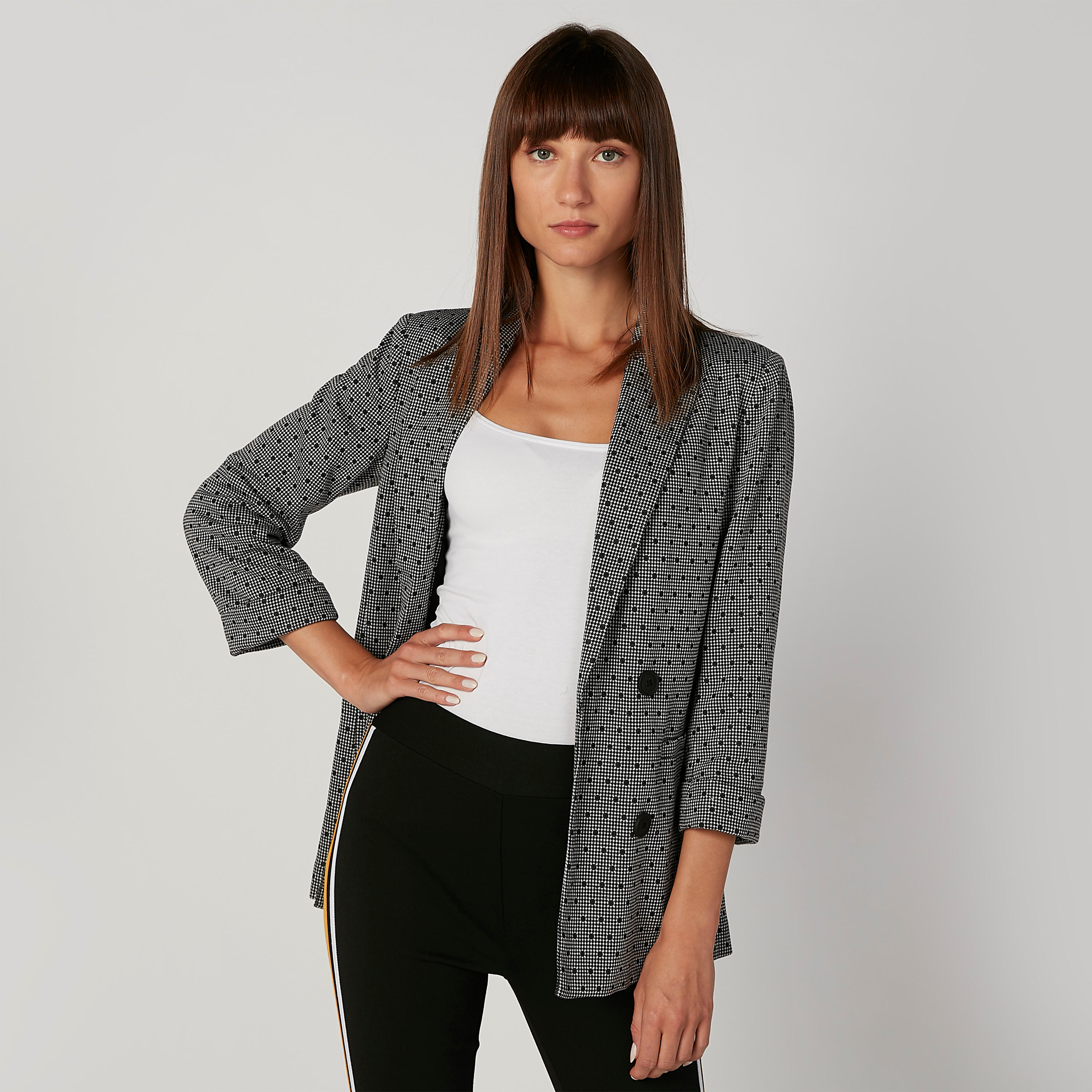 Printed Blazer with Notched Lapel and Long Sleeves-women-clothing-coatsandjackets-blazers-image-7