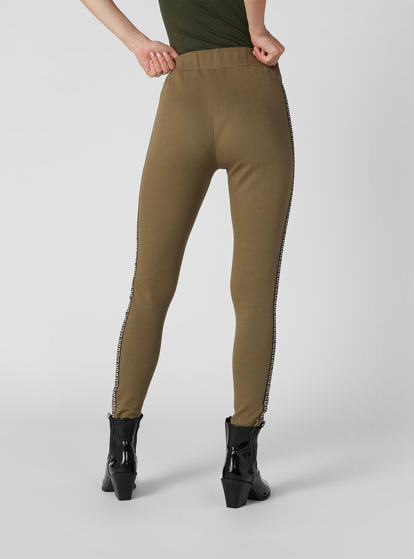 بنطال ليقنز سادة بخصر مرتفع وحزام إكسبو 2020-women-clothing-bottoms-leggings-image-4