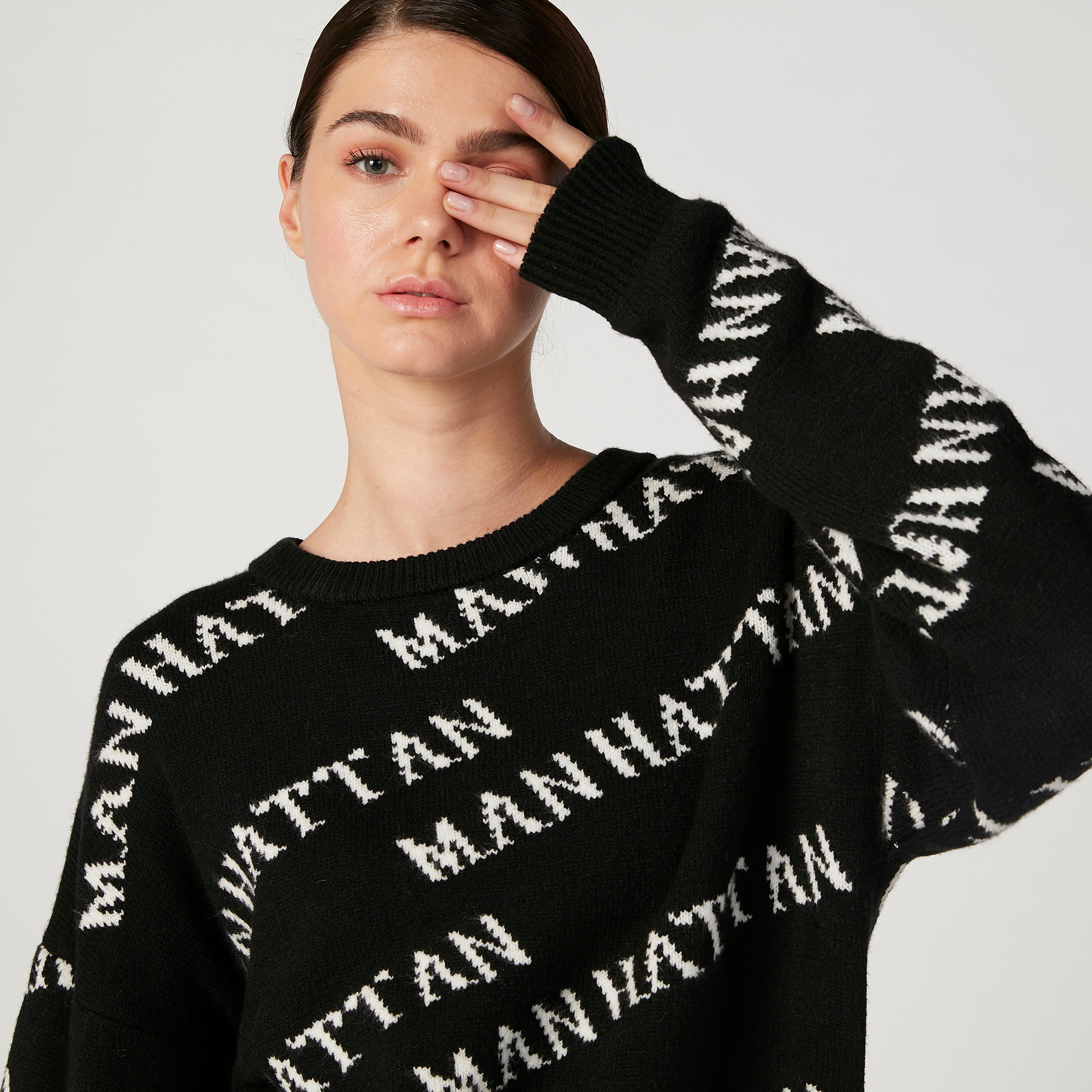 Textured Sweater with Long Sleeves and Prints-women-clothing-cardigansandjumpers-jumpers-image-3