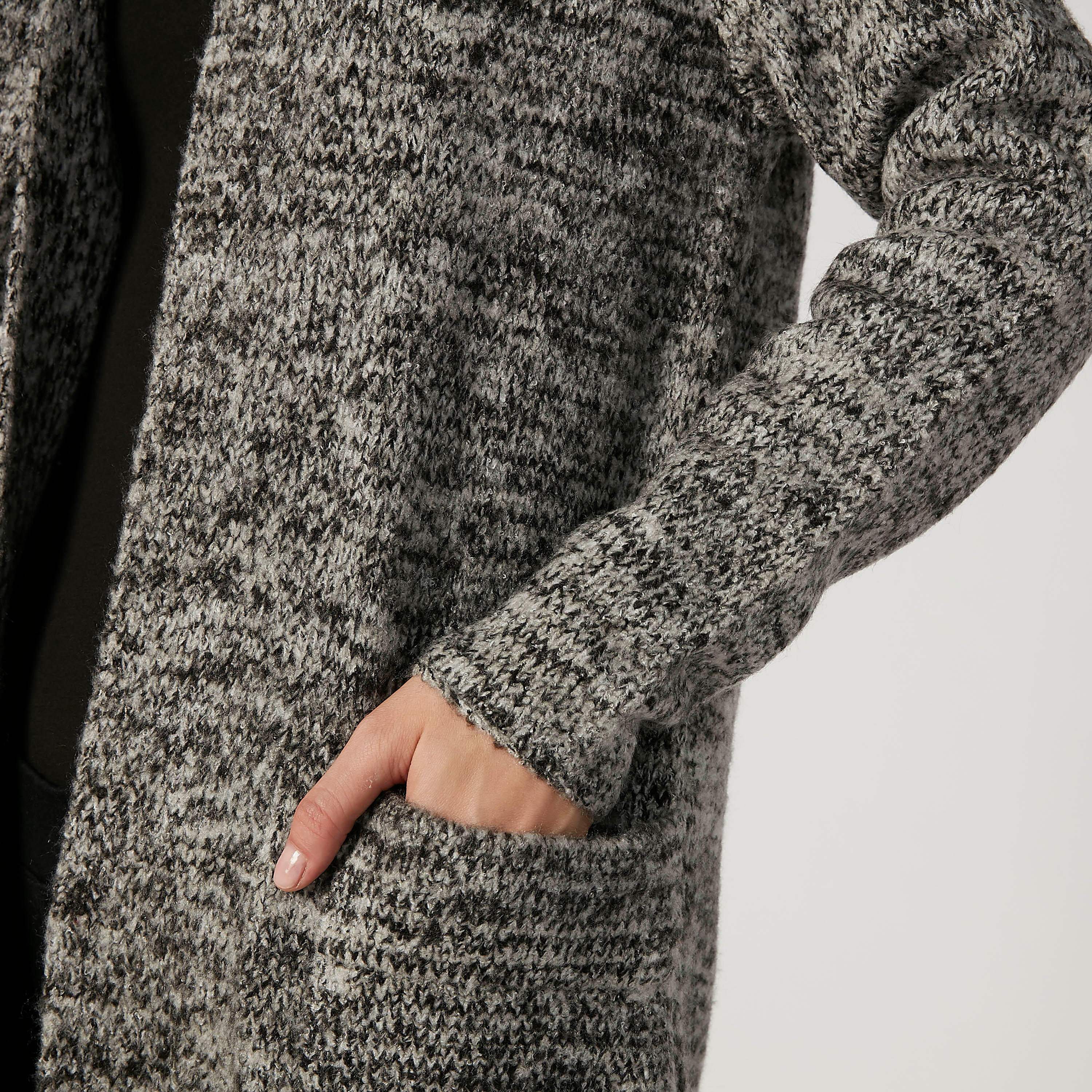 كارديجان بارز الملمس بأكمام طويلة وجيوب-women-winterwear-cardigansandjumpers-cardigans-image-7