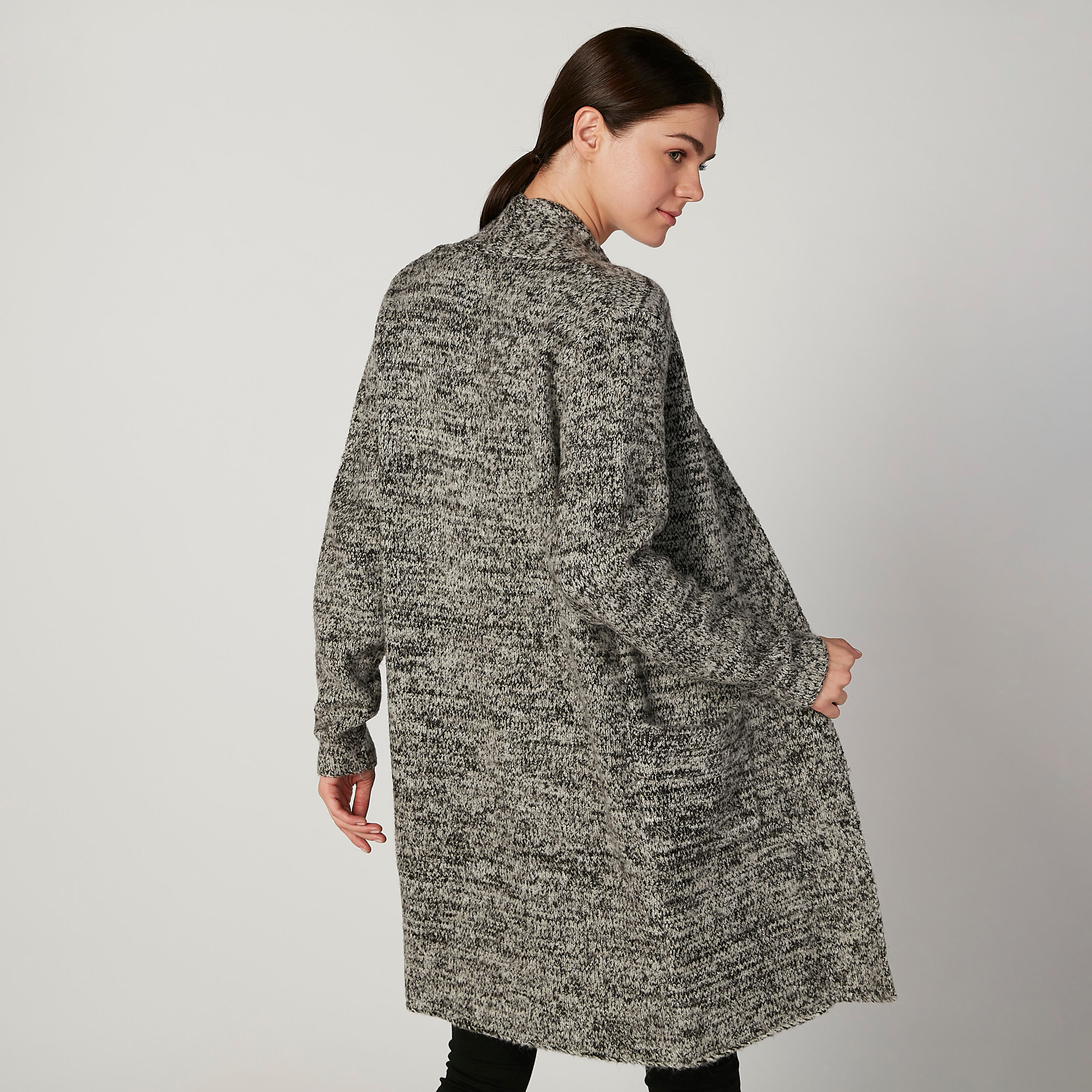 كارديجان بارز الملمس بأكمام طويلة وجيوب-women-winterwear-cardigansandjumpers-cardigans-image-8