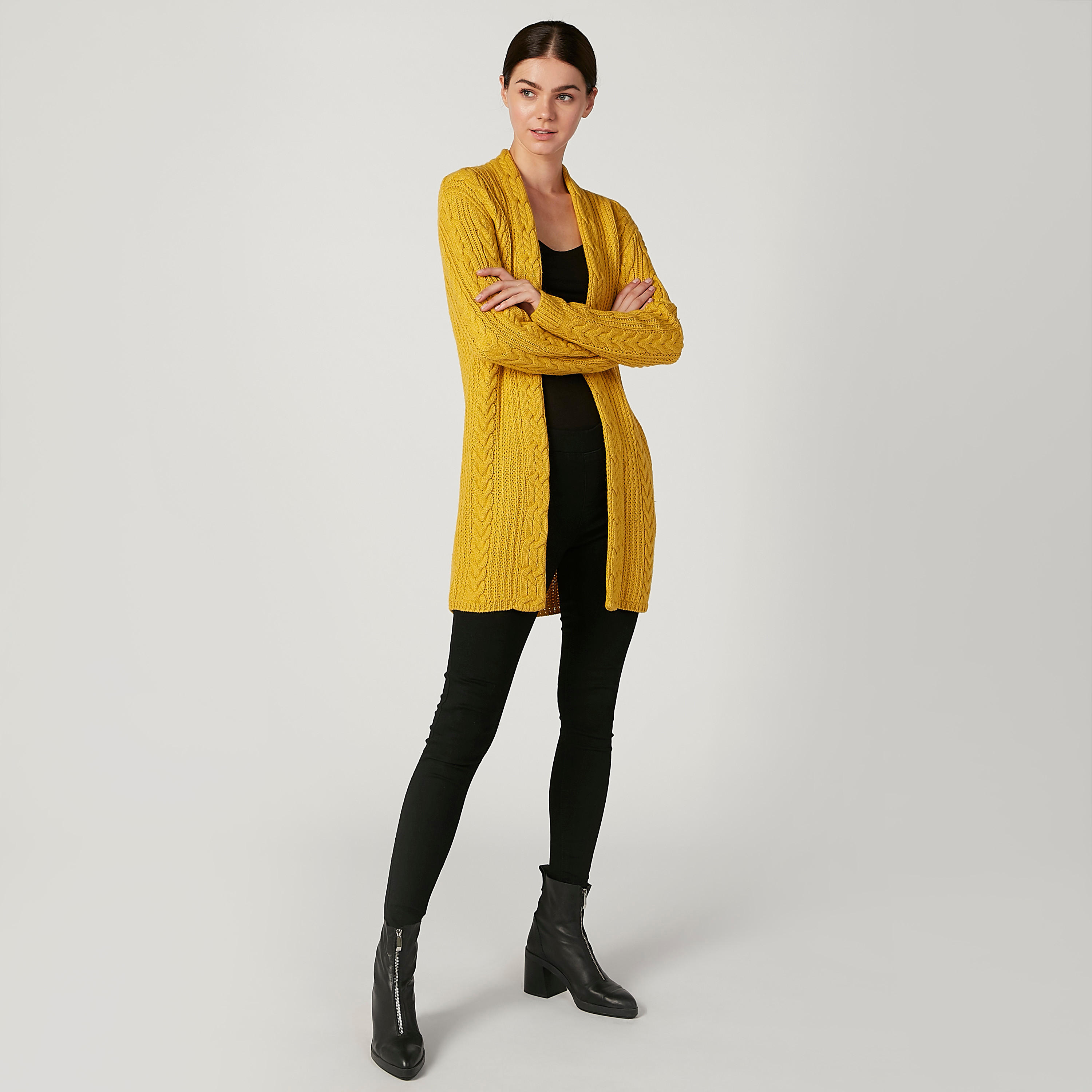 كارديجان بارزالملمس بأكمام طويلة-women-winterwear-cardigansandjumpers-cardigans-image-3