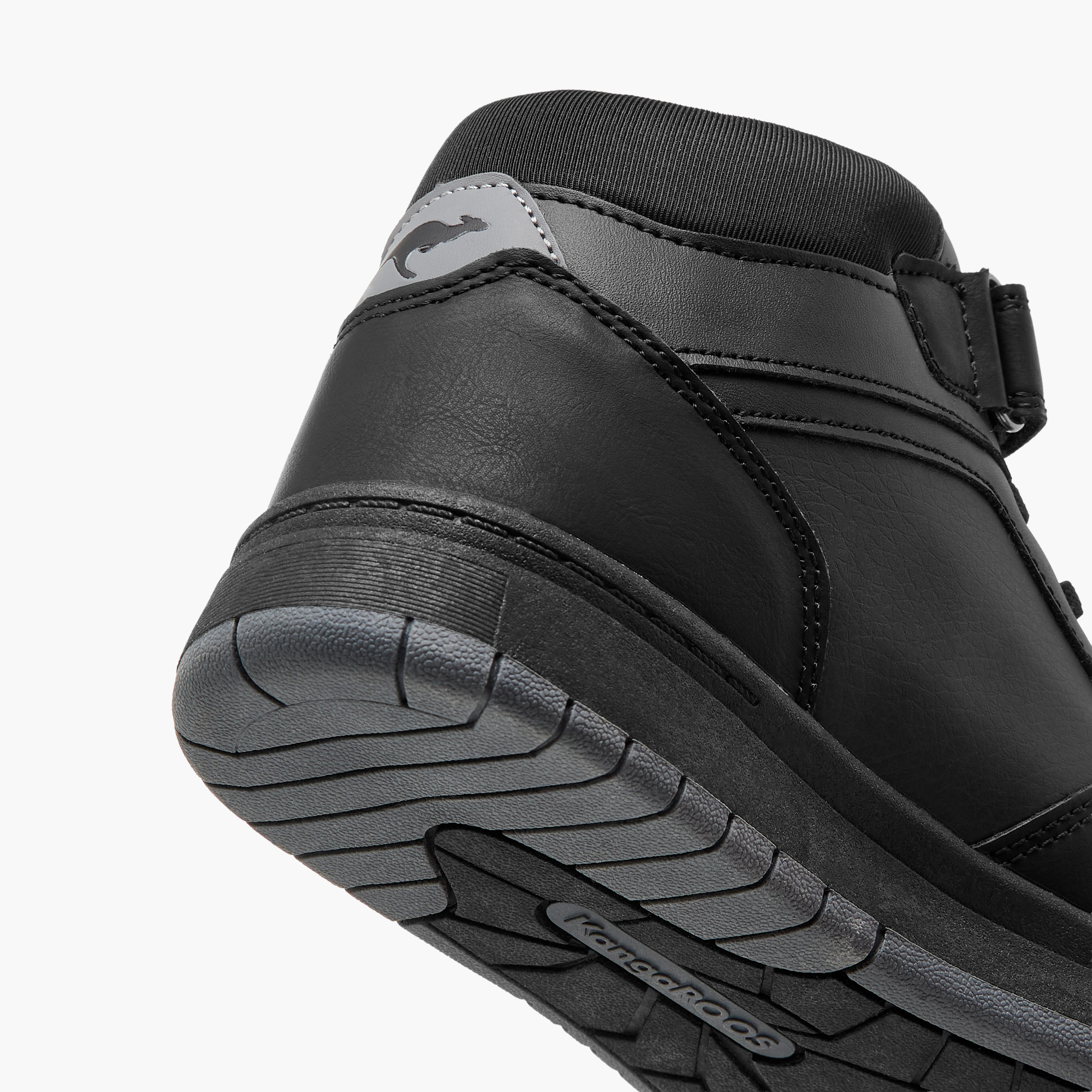KangaROOS Boys' Panelled High Top Sneakers with Hook and Loop Closure-boys-shoes-sneakers-image-5