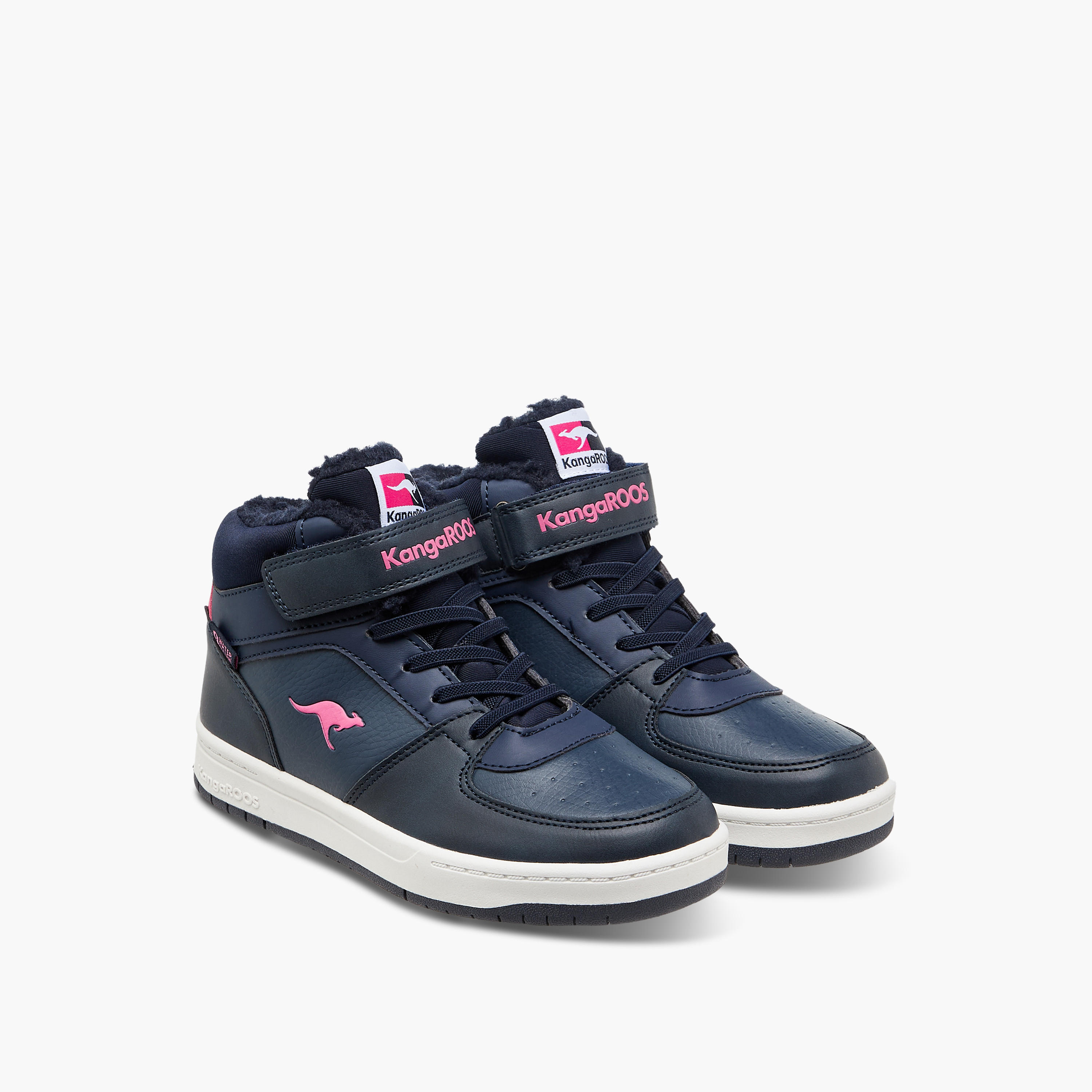 Kangaroos Girls Panelled Hook & Loop High Top Shoes-girls-shoes-sports-image-1