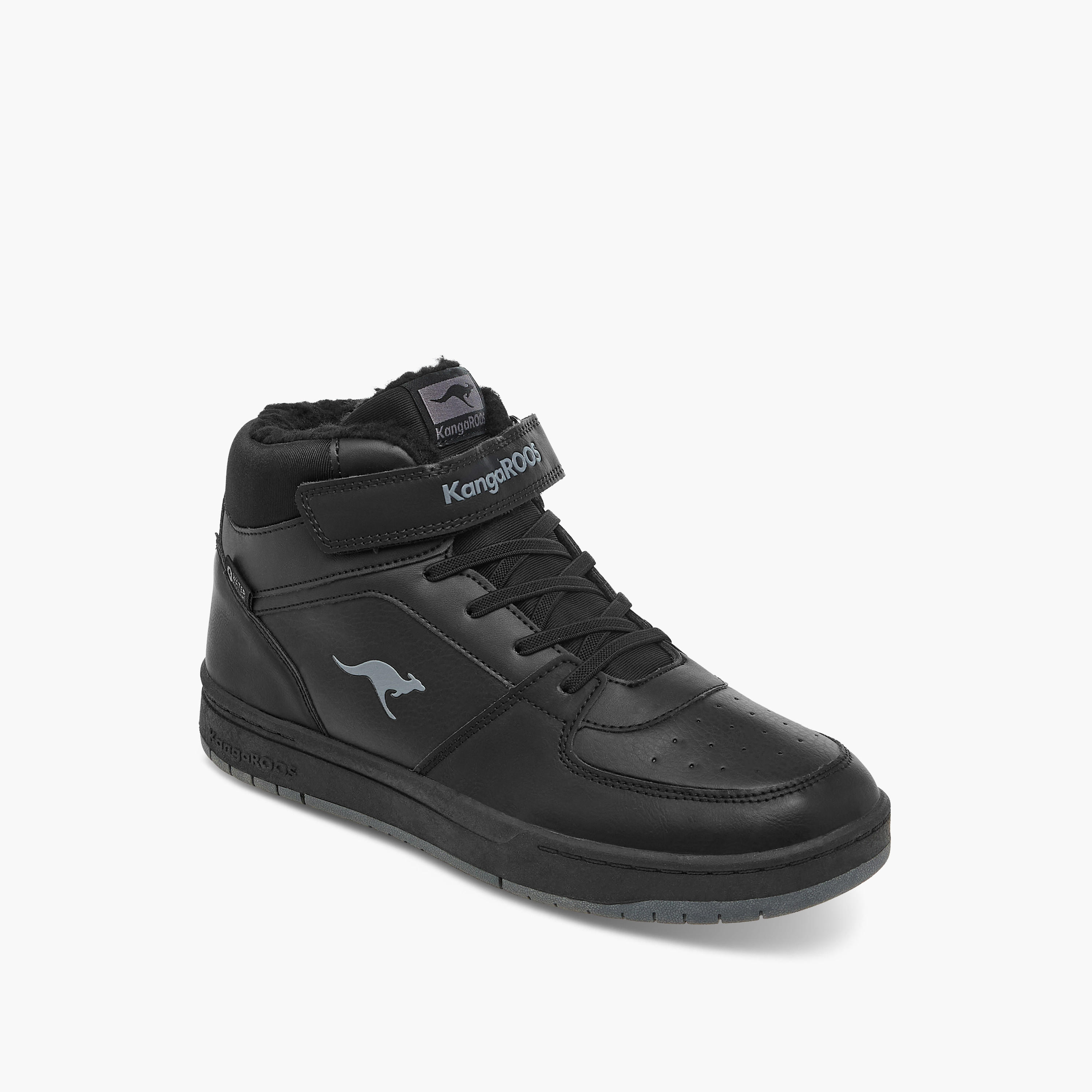 KangaROOS Women's Panelled High Top Sneakers with Hook and Loop Closure-women-shoes-sneakers-image-2