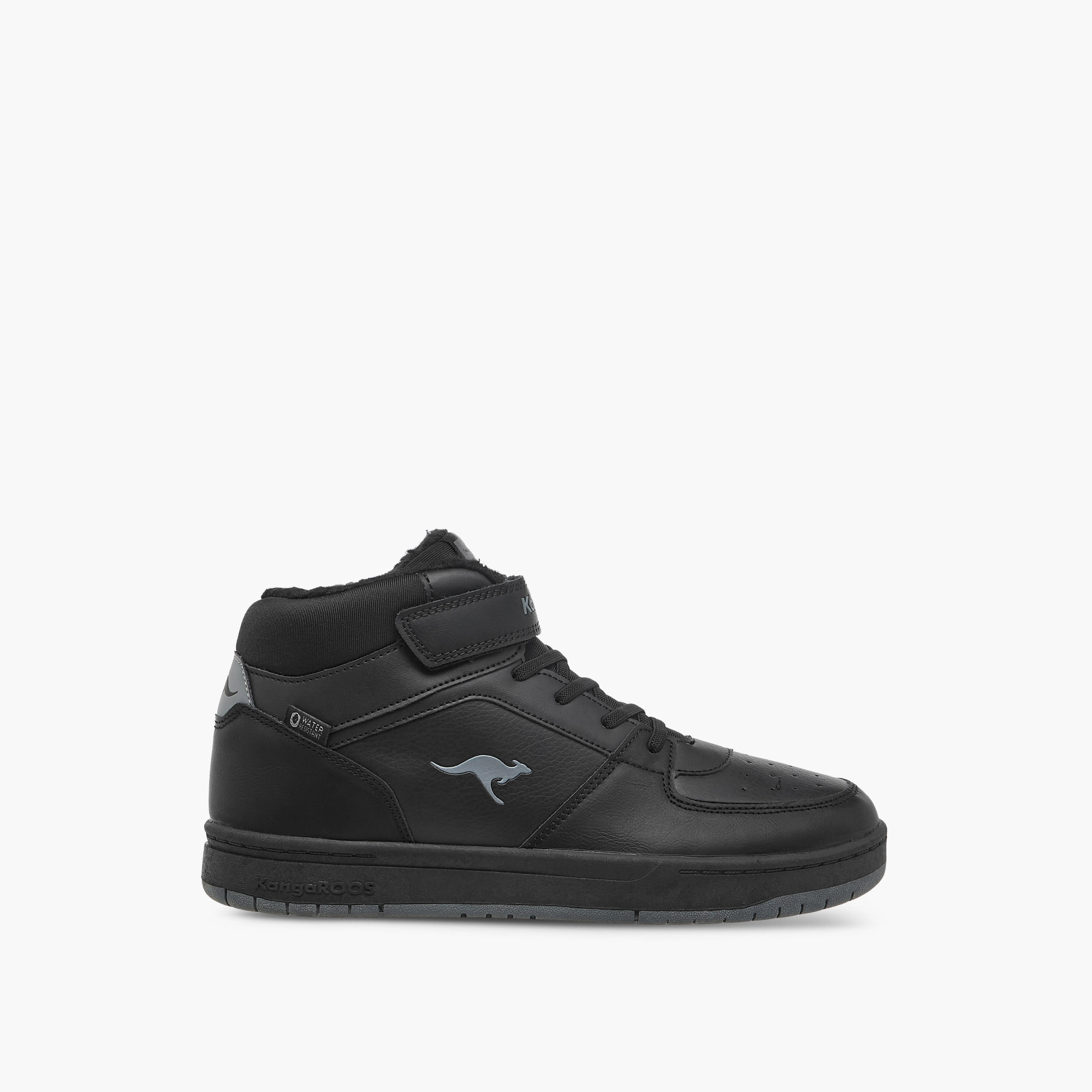 KangaROOS Women's Panelled High Top Sneakers with Hook and Loop Closure-women-shoes-sneakers-image-3