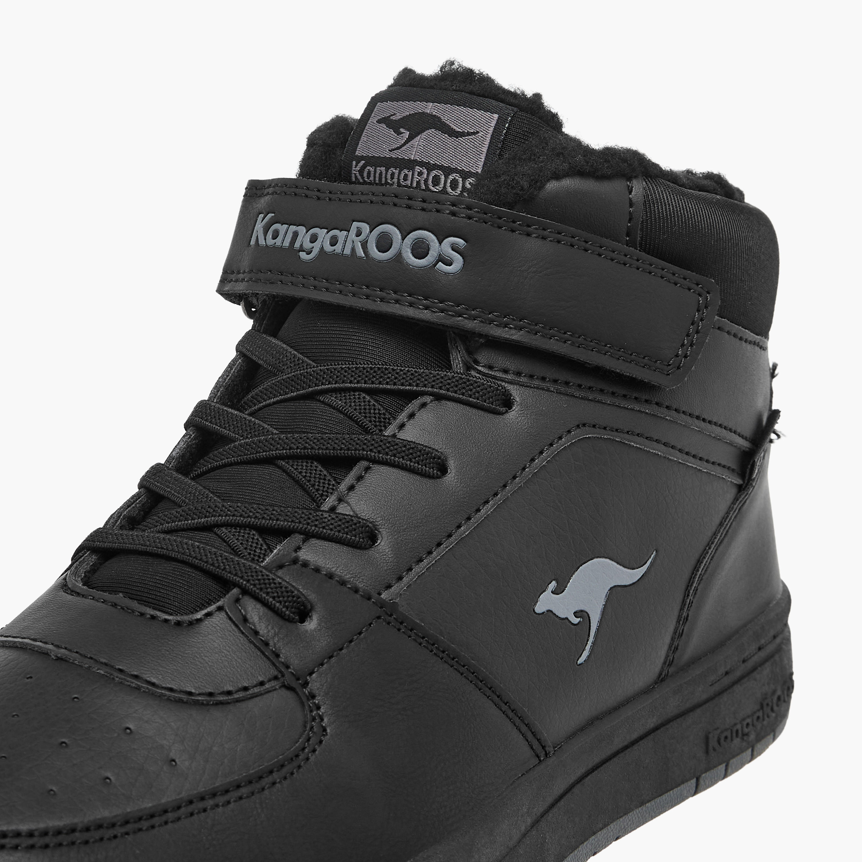 KangaROOS Women's Panelled High Top Sneakers with Hook and Loop Closure-women-shoes-sneakers-image-4
