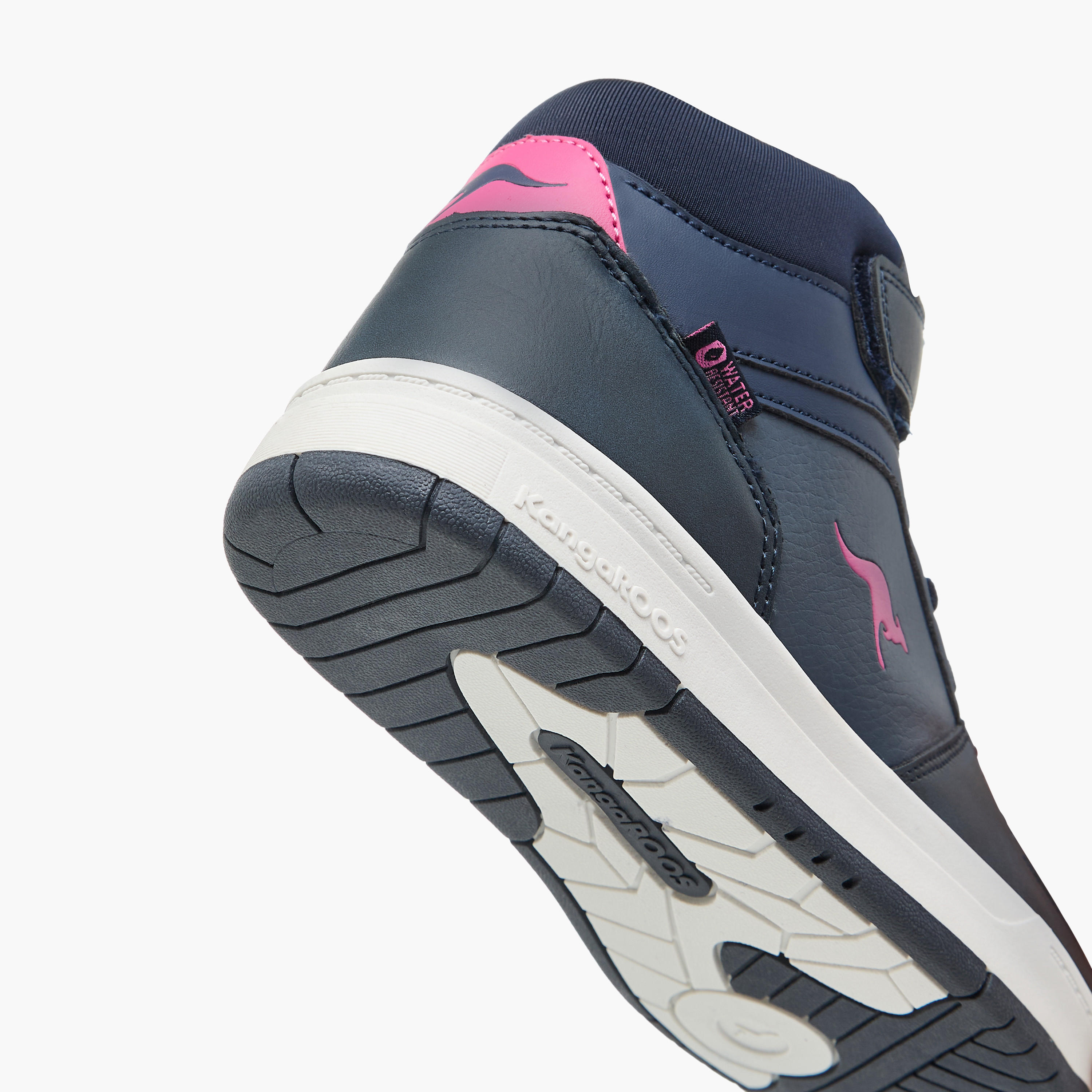 KangaROOS Women's Panelled High Top Sneakers with Hook and Loop Closure-women-shoes-sneakers-image-5