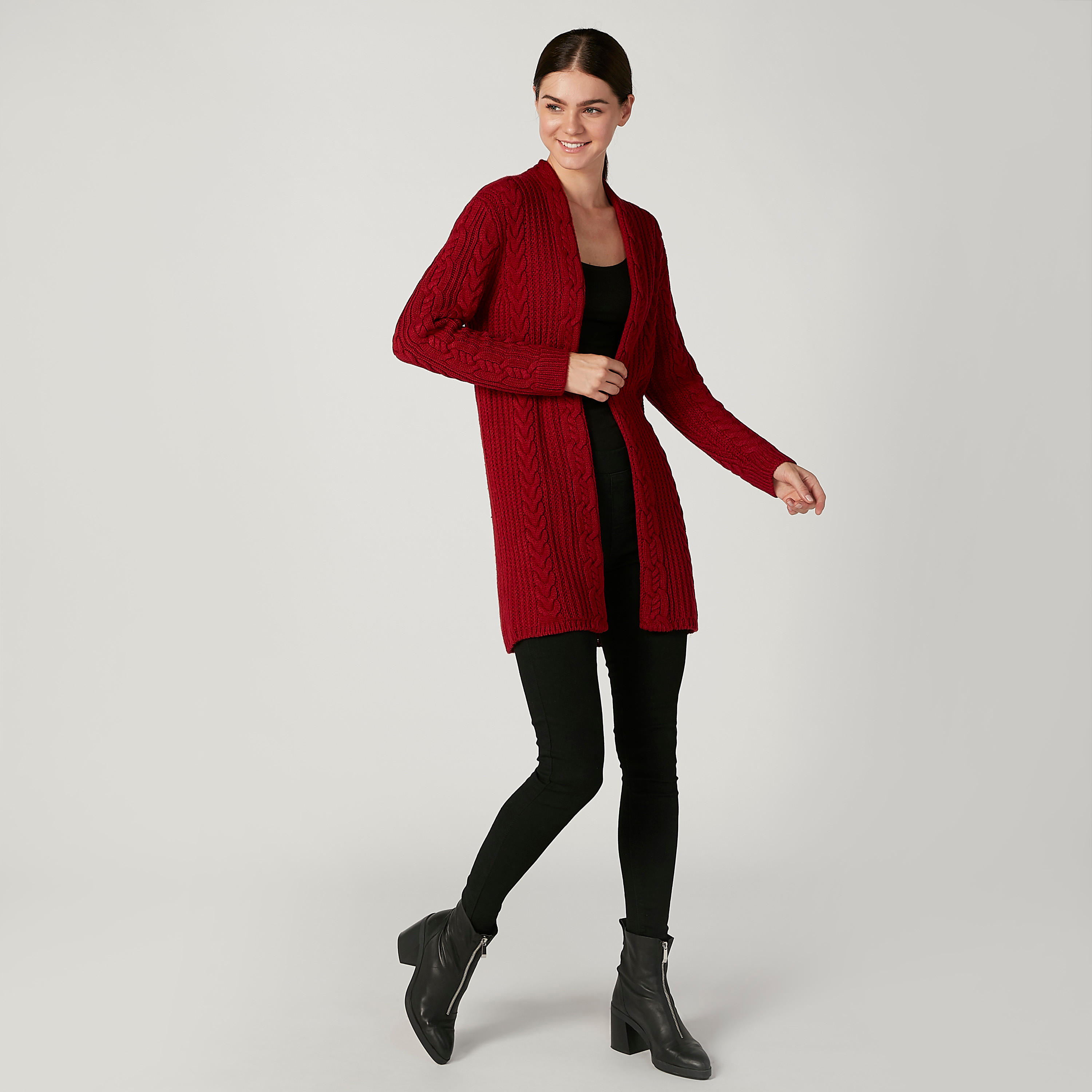 كارديجان بارزالملمس بأكمام طويلة-women-winterwear-cardigansandjumpers-cardigans-image-3