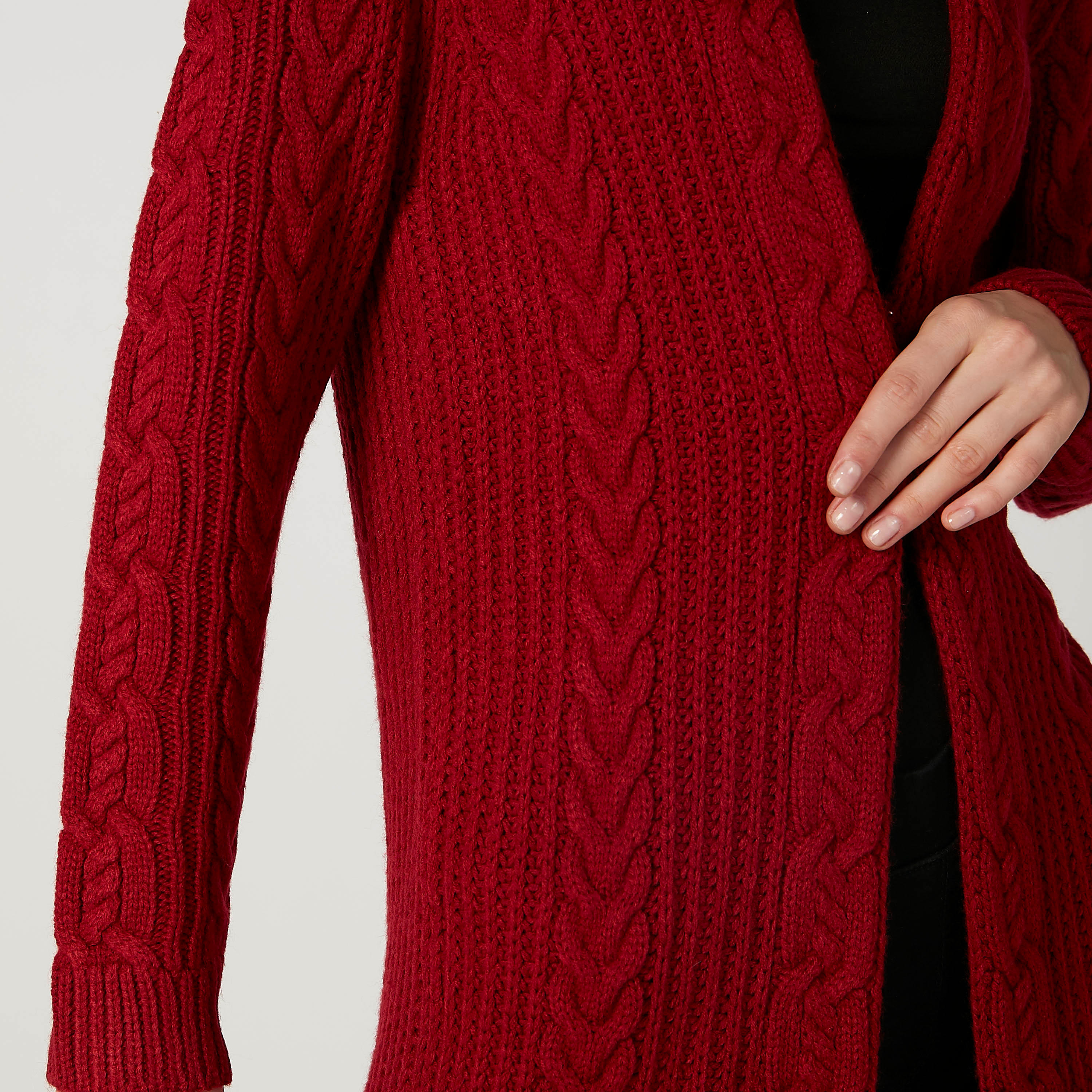 كارديجان بارزالملمس بأكمام طويلة-women-winterwear-cardigansandjumpers-cardigans-image-2