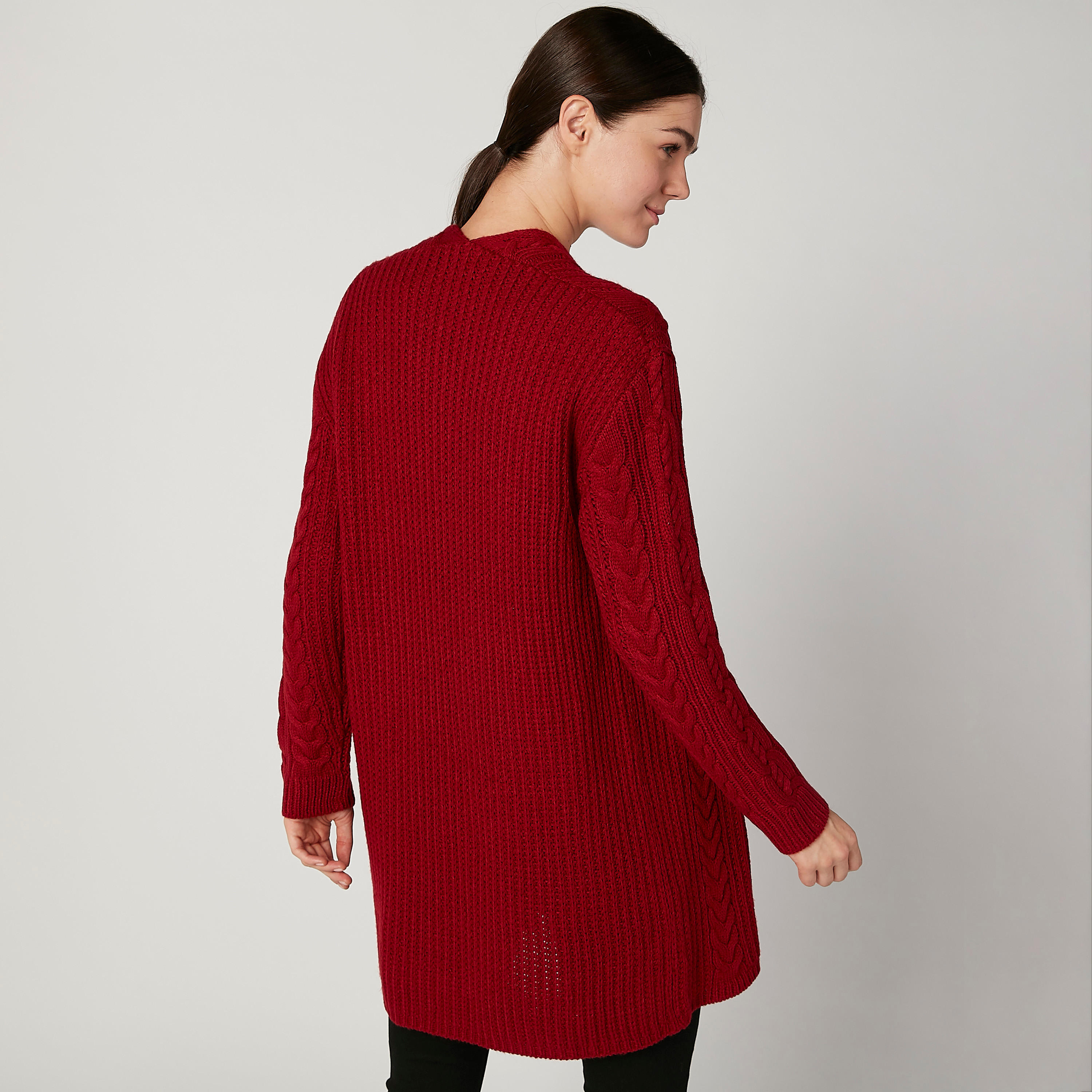 كارديجان بارزالملمس بأكمام طويلة-women-winterwear-cardigansandjumpers-cardigans-image-1