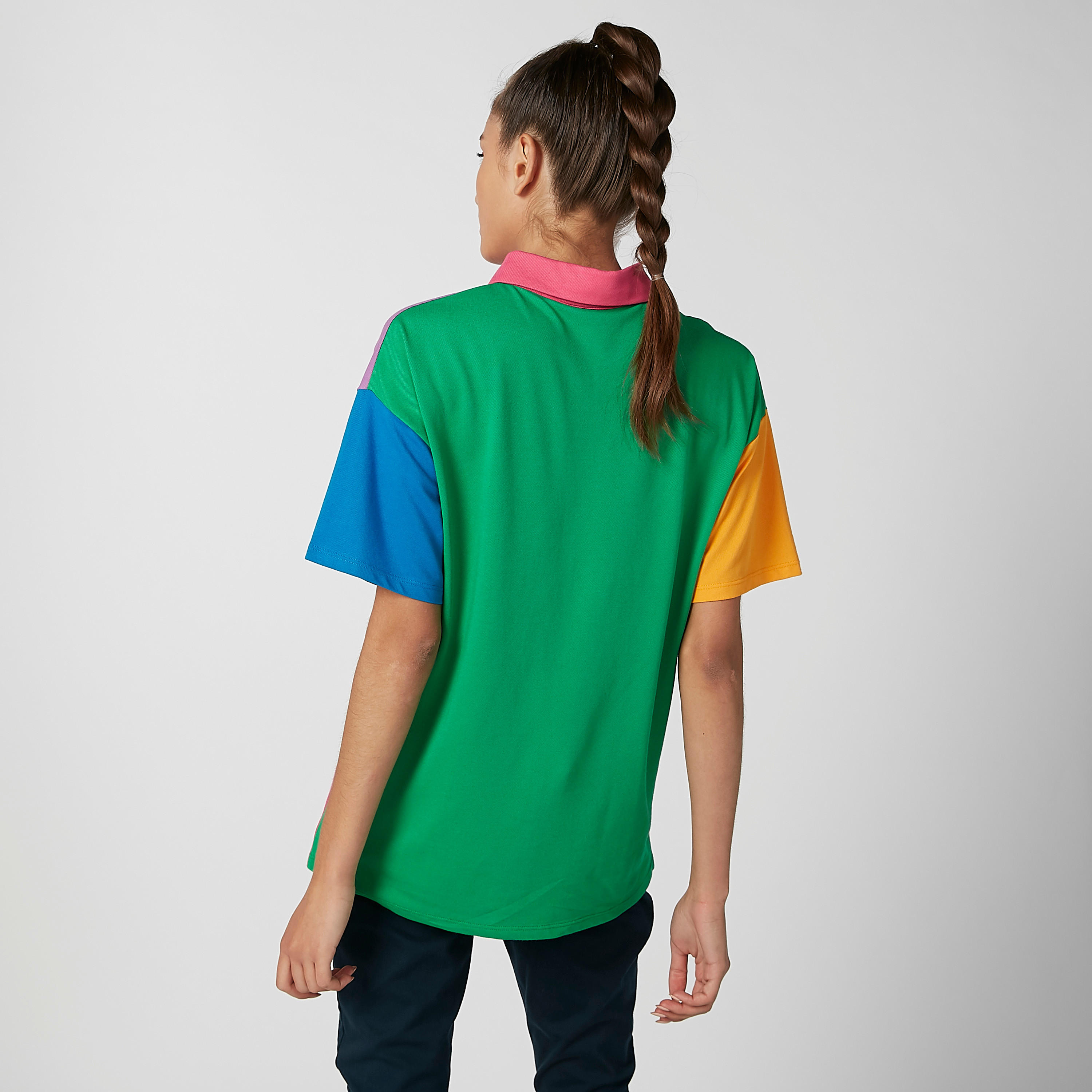 Printed T-shirt with Polo Neck and Short Sleeves-women-clothing-tshirts-image-4