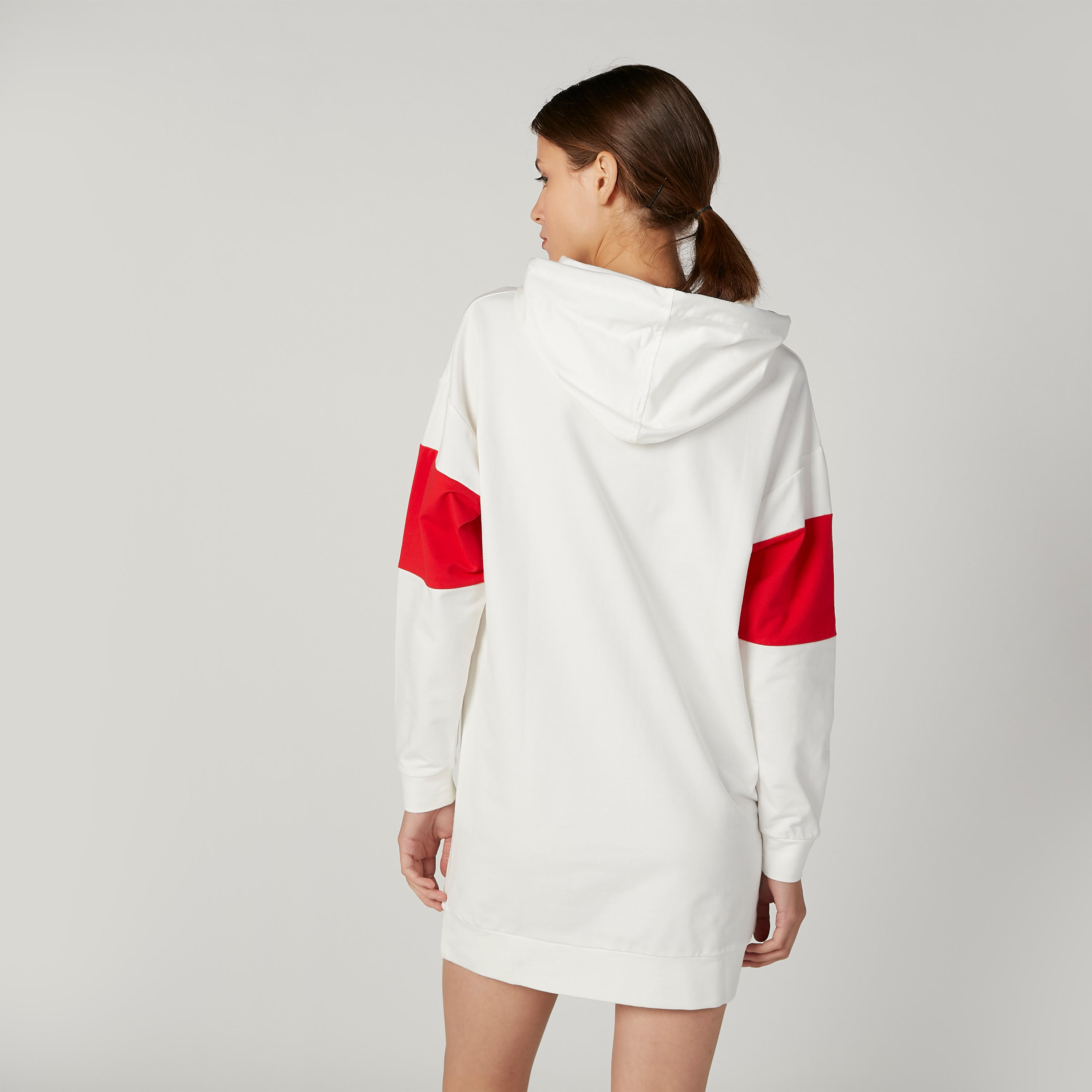فستان تيشيرت قصير بقبّعة وأكمام طويلة وطبعات-women-clothing-dresses-image-4