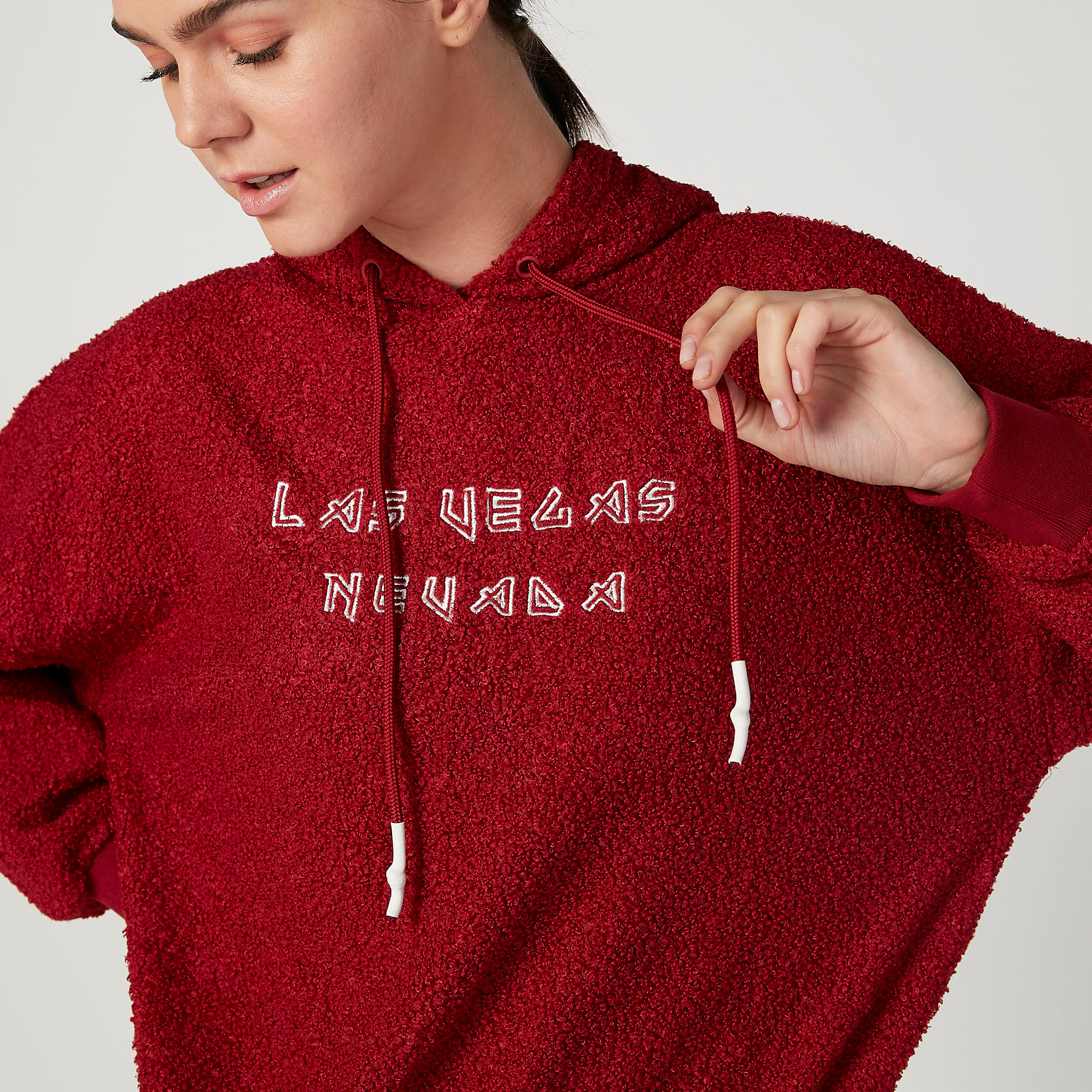 Printed Sweatshirt with Long Sleeves and Hooded Neck-women-winterwear-hoodiesandsweatshirts-hoodies-image-3