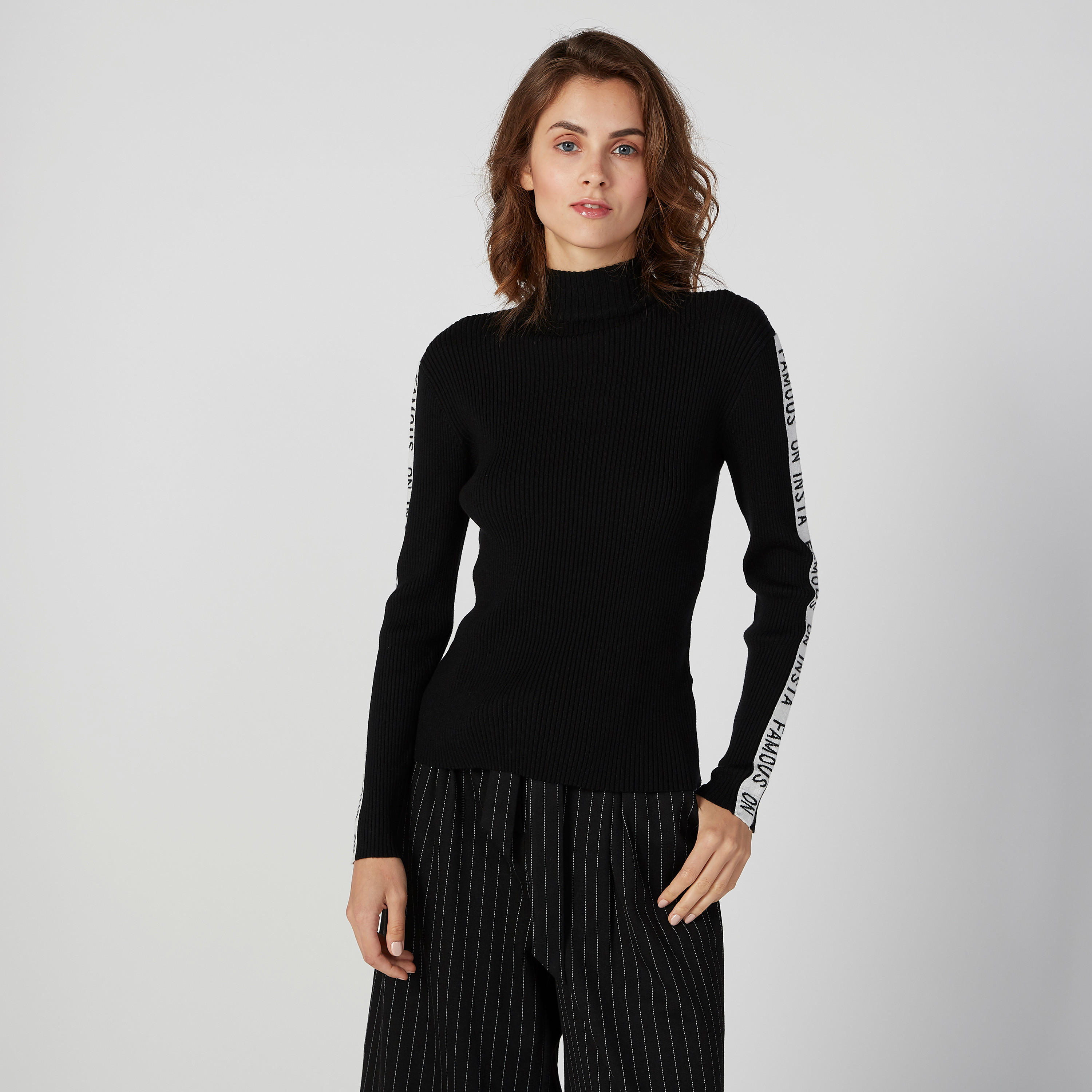 سويتر مضلّعة بياقة ضيقة وأكمام طويلة وطبعات-women-clothing-cardigansandjumpers-jumpers-image-4