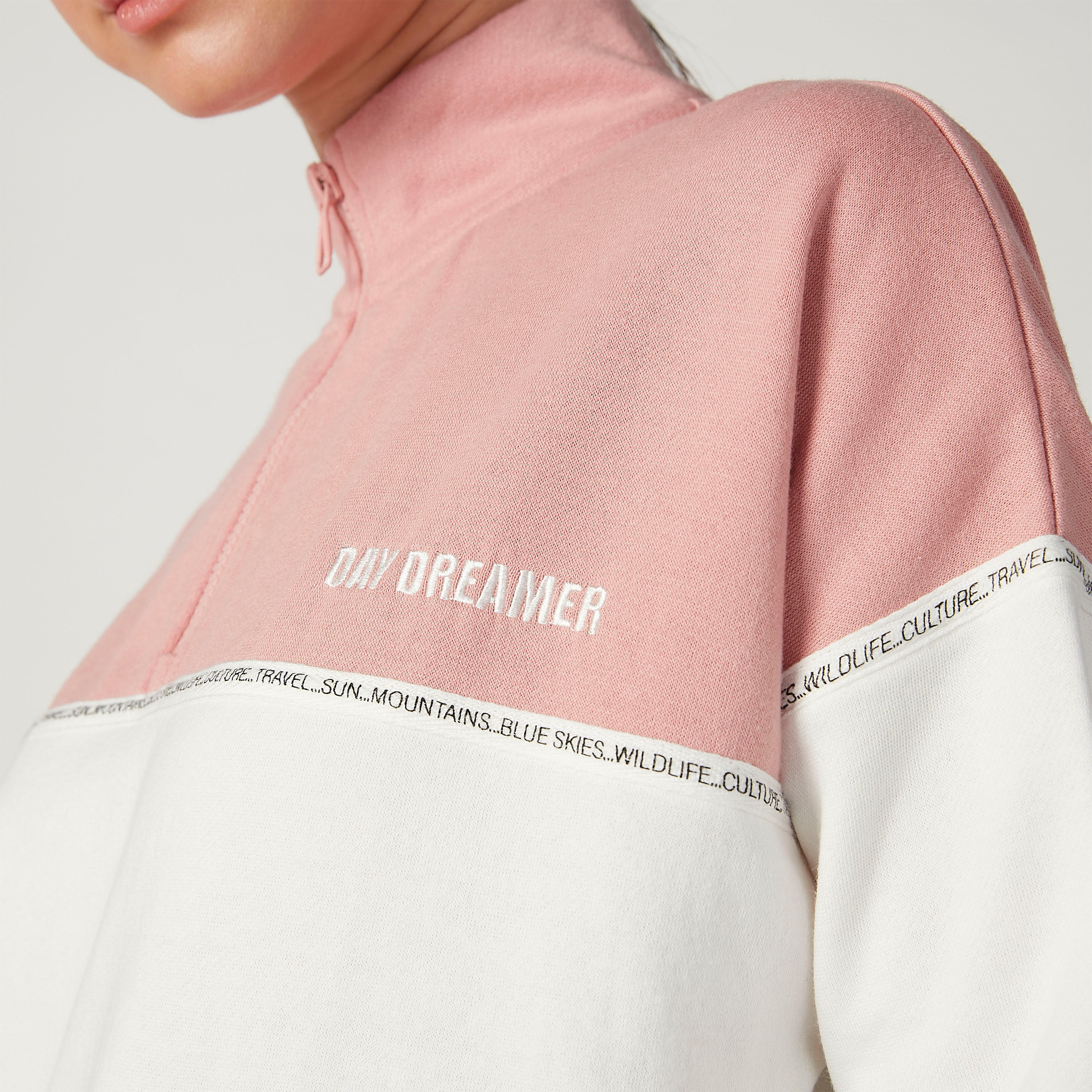 Printed Sweatshirt with High Neck and Drop Shoulder Sleeves-women-winterwear-hoodiesandsweatshirts-sweatshirts-image-3