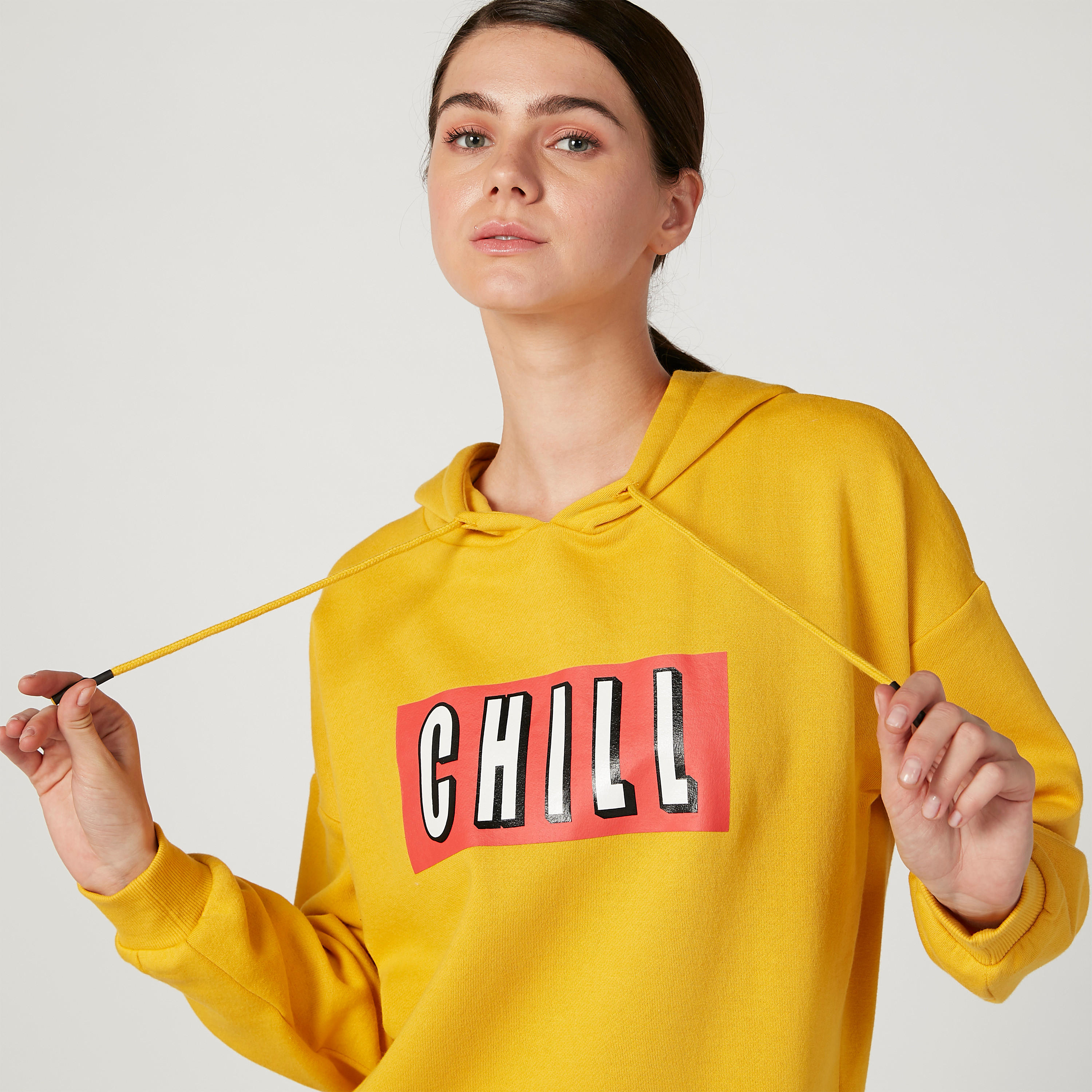 Printed Oversized Sweatshirt with Long Sleeves and Hood-women-winterwear-hoodiesandsweatshirts-hoodies-image-3