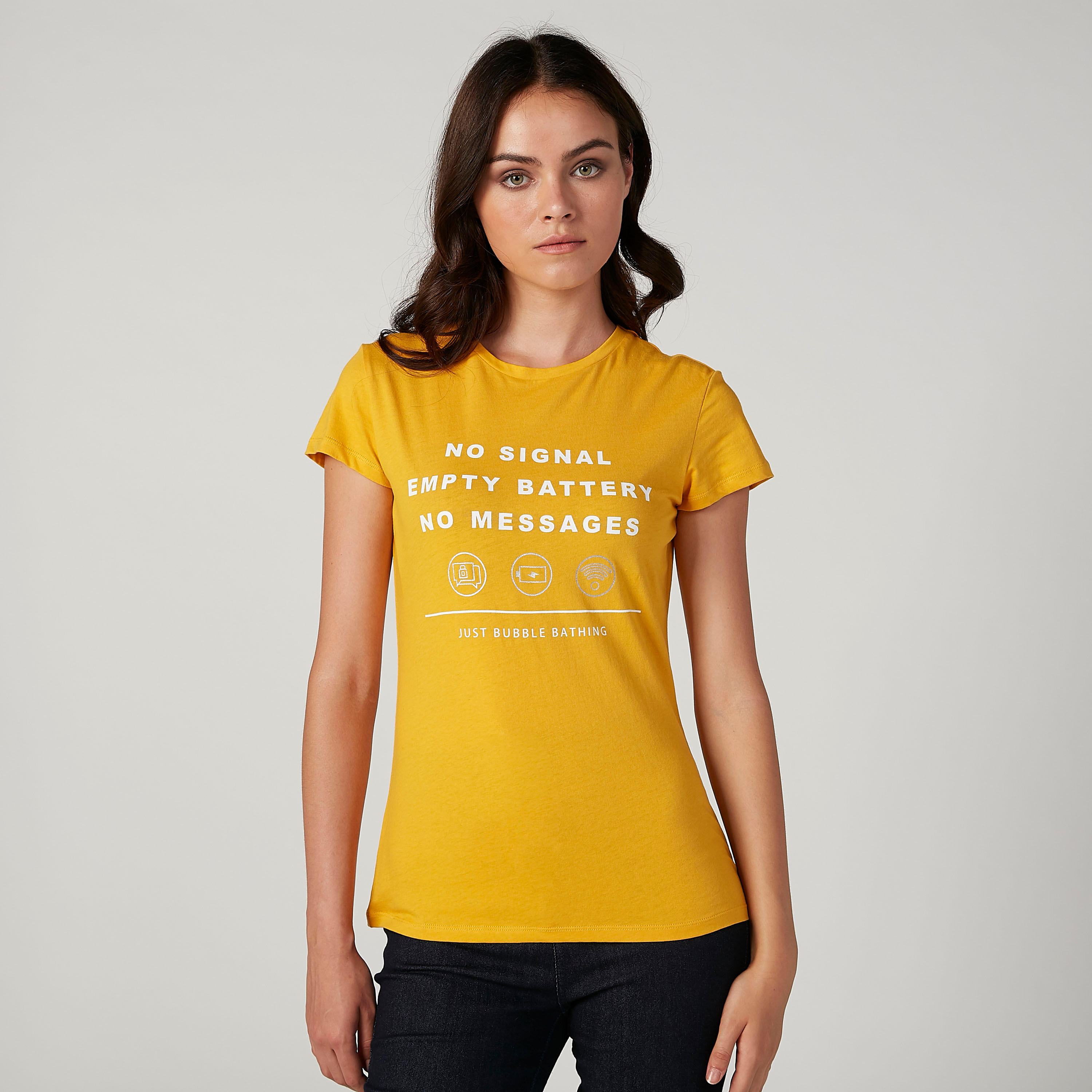 Sustainable Printed T-shirt with Round Neck and Cap Sleeves-women-clothing-tshirts-image-1
