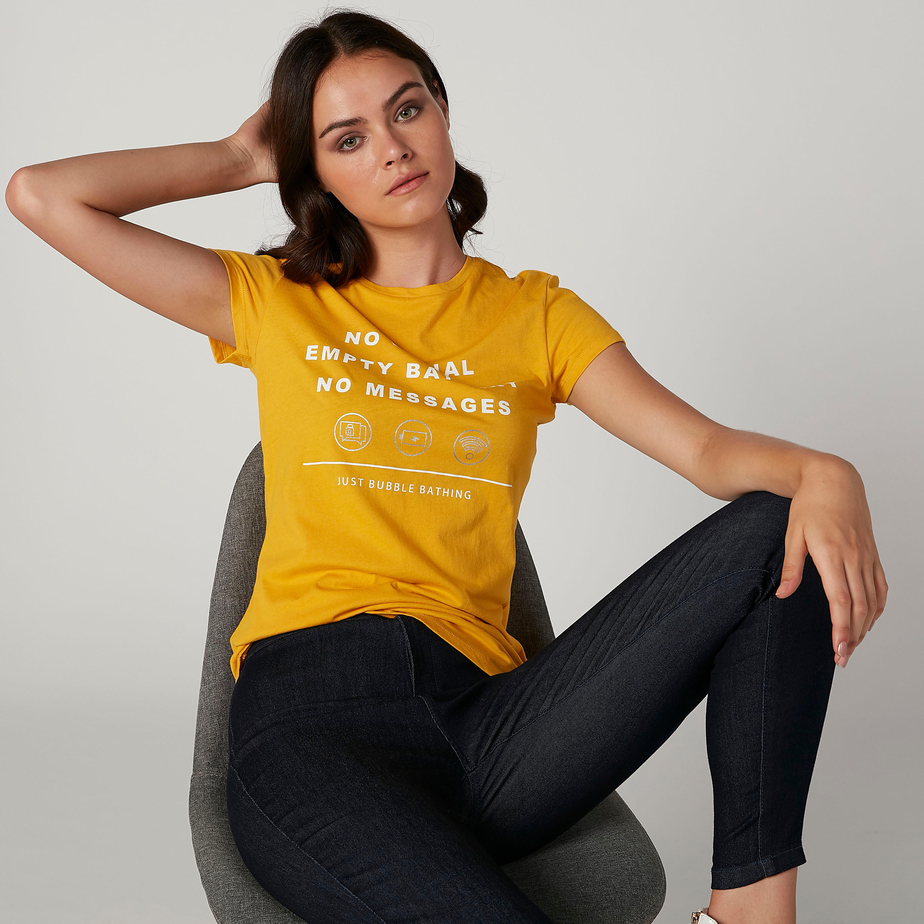 Sustainable Printed T-shirt with Round Neck and Cap Sleeves-women-clothing-tshirts-image-4