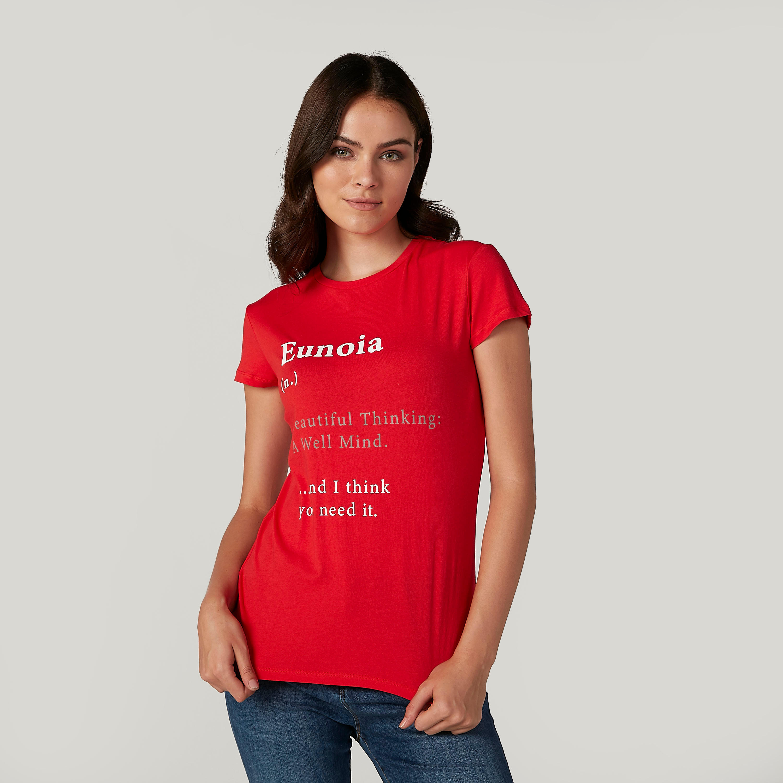 تيشيرت مستدام بياقة مستديرة وأكمام قصيرة وطبعات -women-clothing-tshirts-image-1