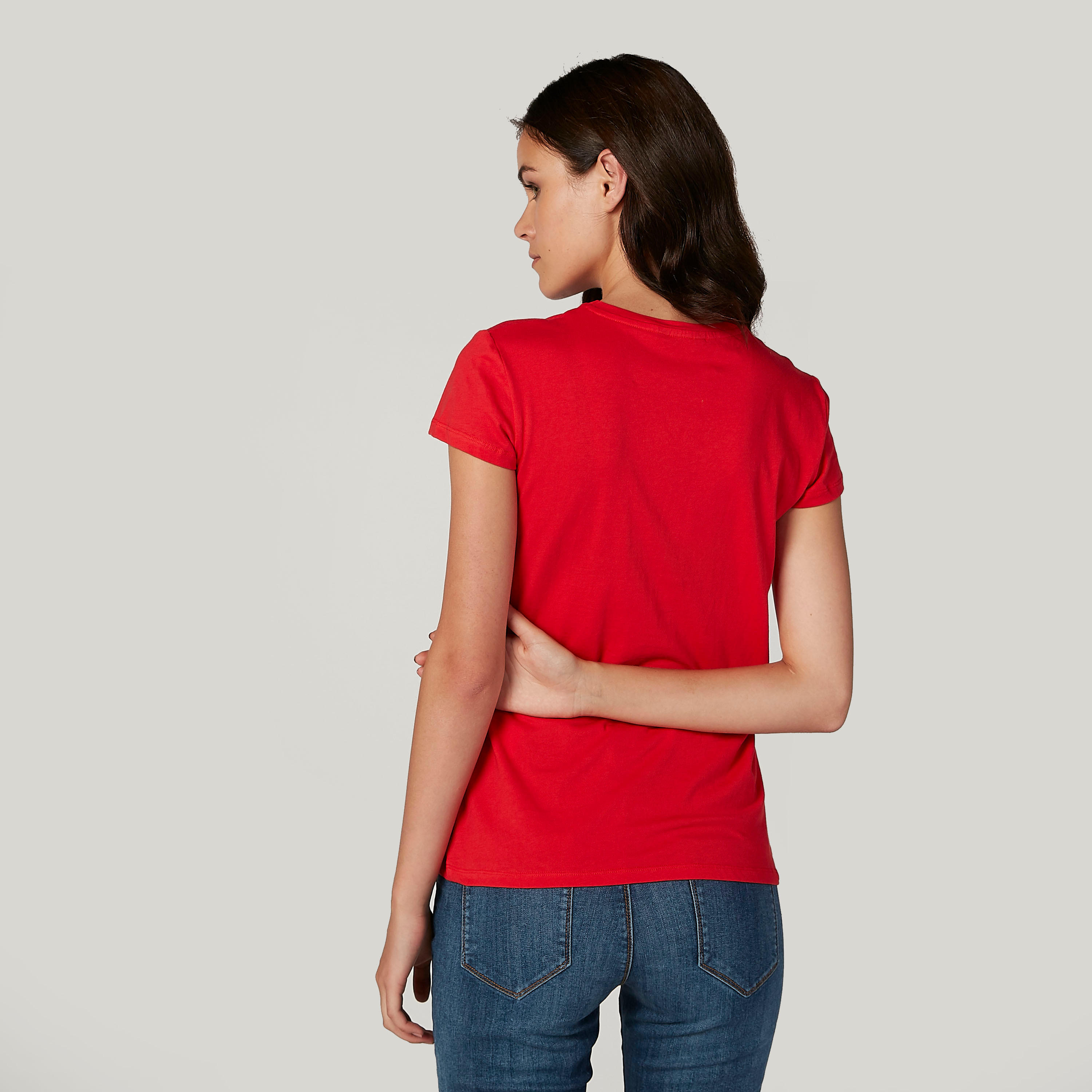 تيشيرت مستدام بياقة مستديرة وأكمام قصيرة وطبعات -women-clothing-tshirts-image-4