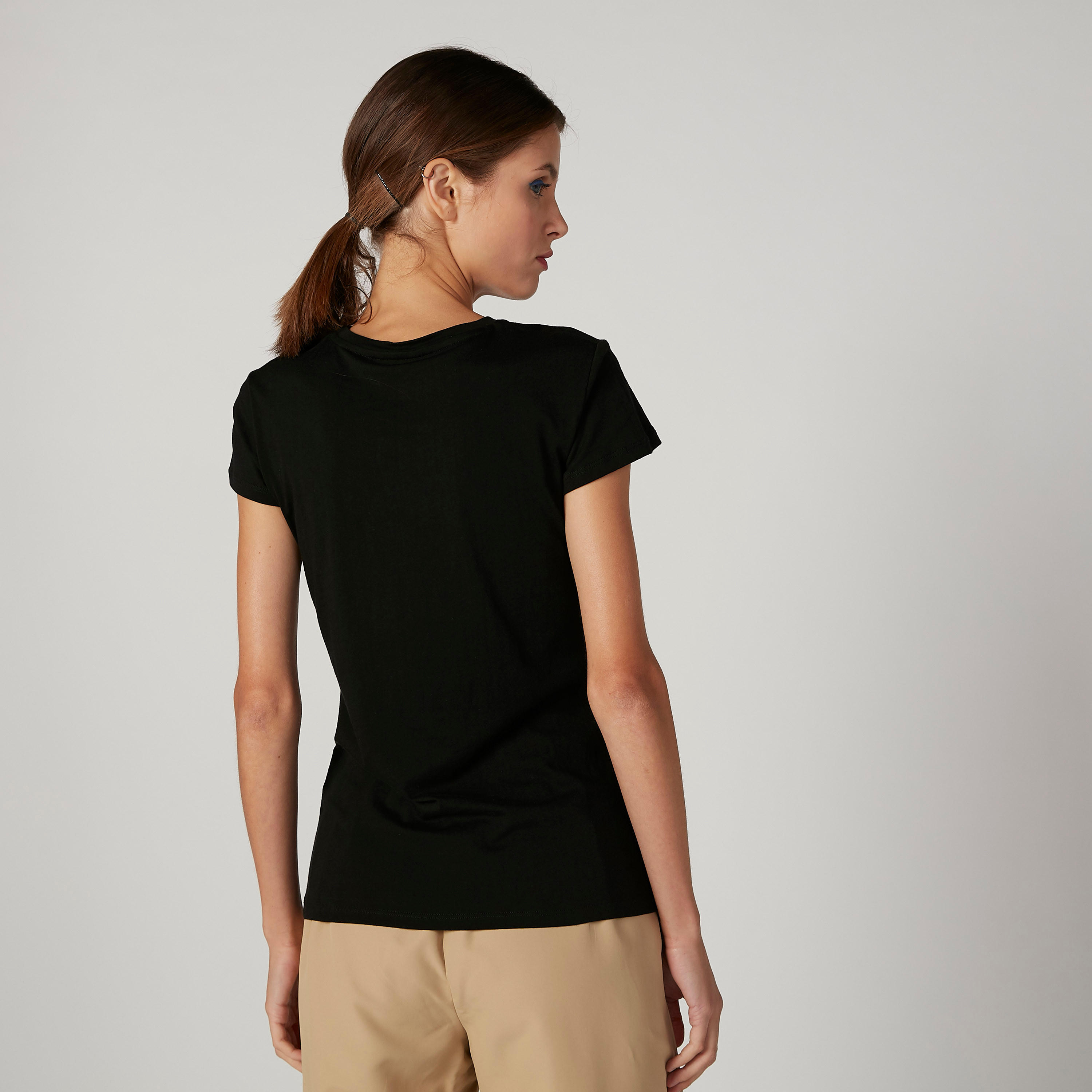 تيشيرت مستدام بياقة مستديرة وأكمام قصيرة وطبعات-women-clothing-tshirts-image-4