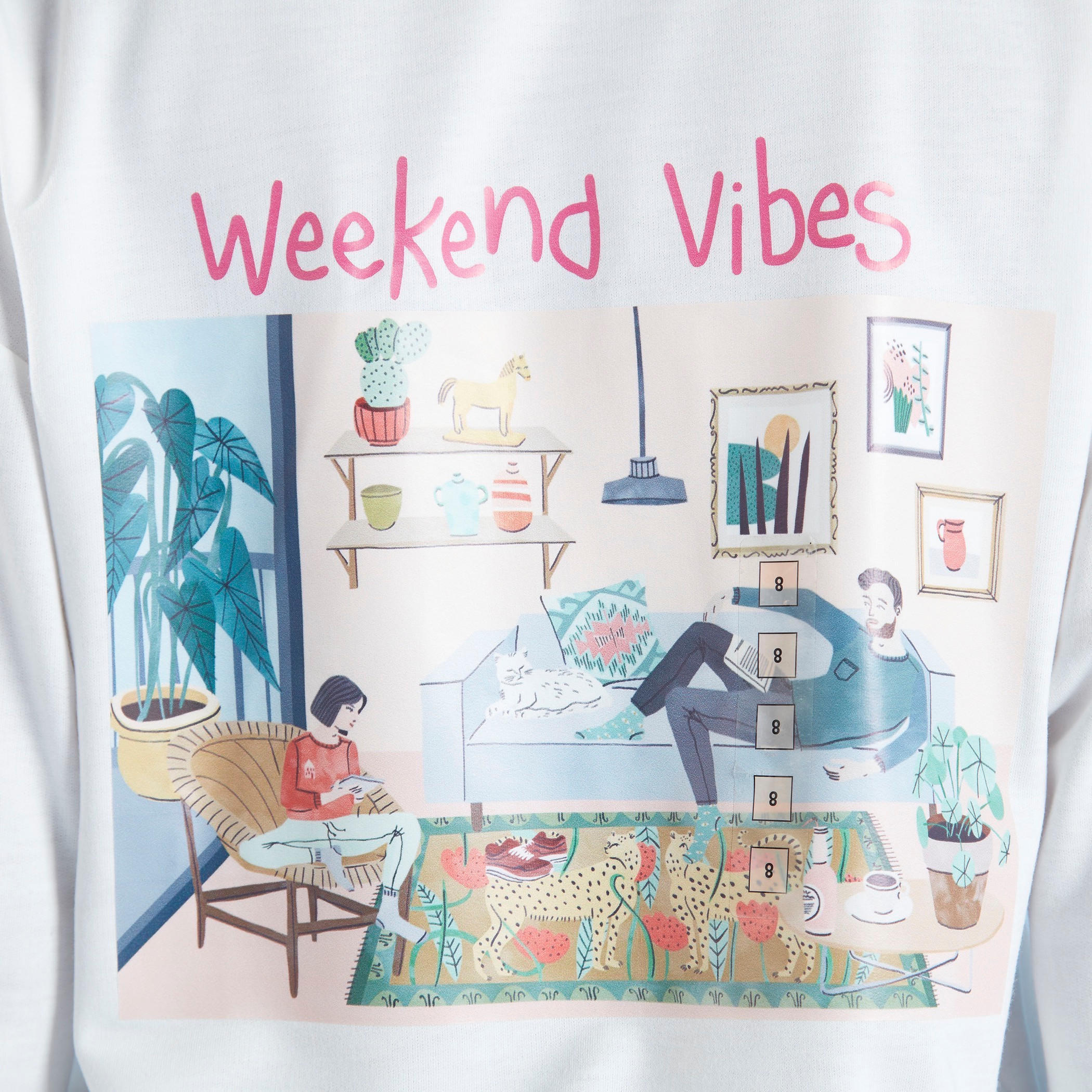 Printed Sweatshirt with Round Neck and Long Sleeves-women-winterwear-hoodiesandsweatshirts-sweatshirts-image-4