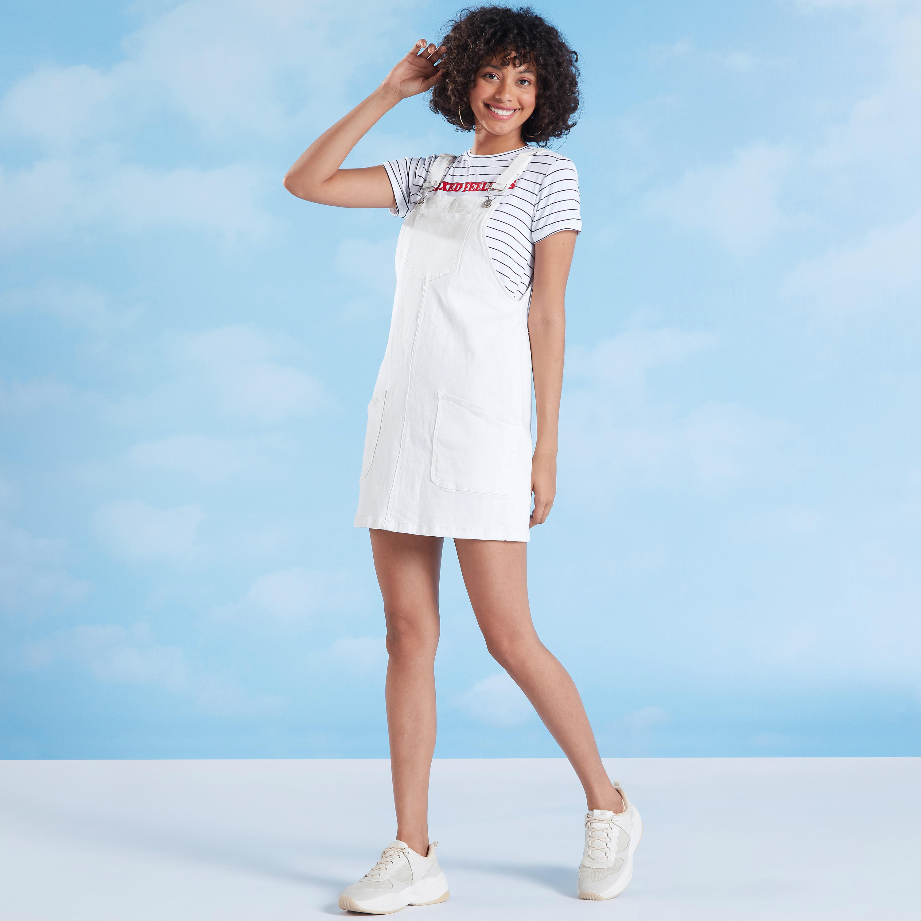 Plain Mini Pinafore with Pocket Detail and Straps-women-clothing-dresses-image-2