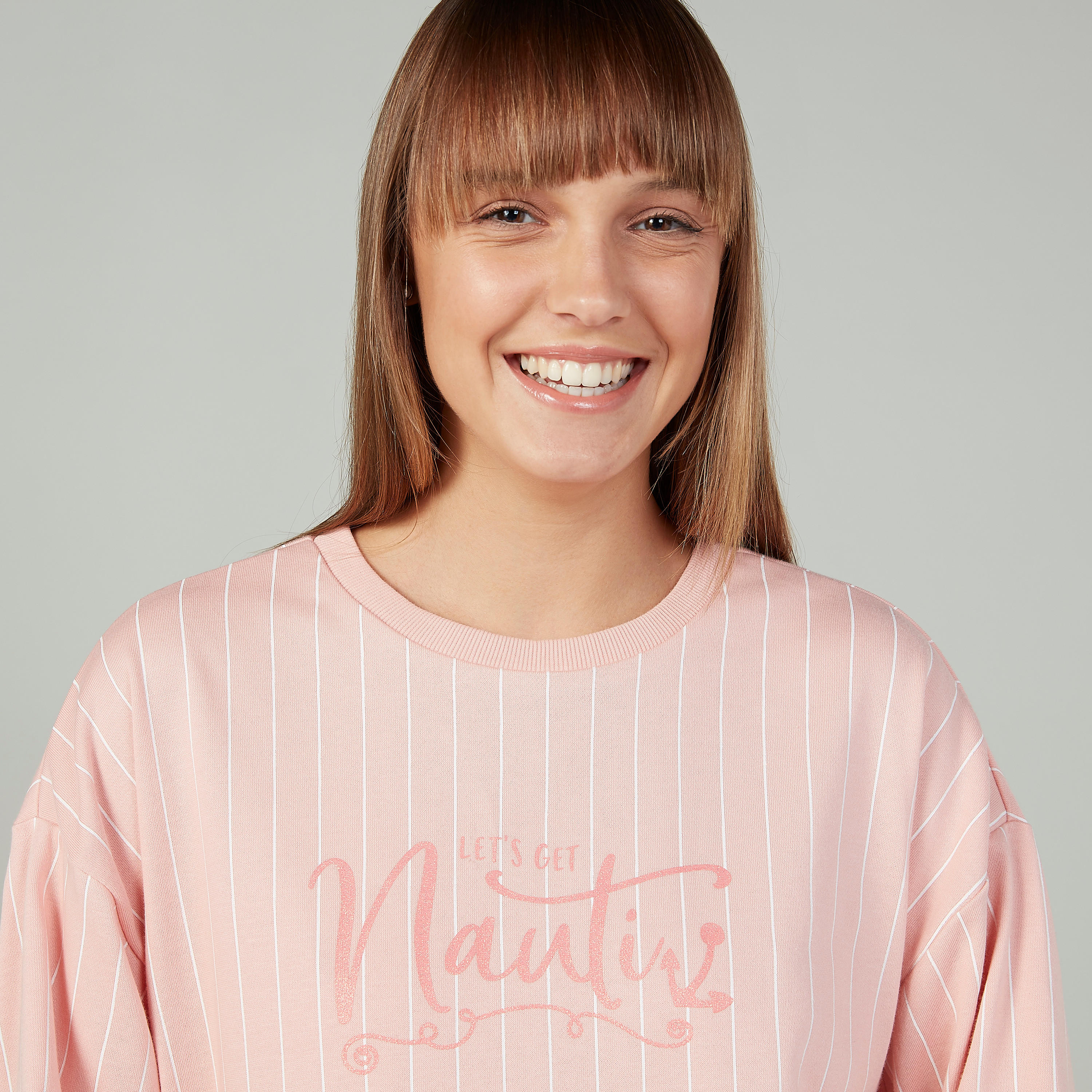 سويت شيرت مخطط بياقة ضيقة بأكمام طويلة-women-clothing-cardigansandjumpers-jumpers-image-3