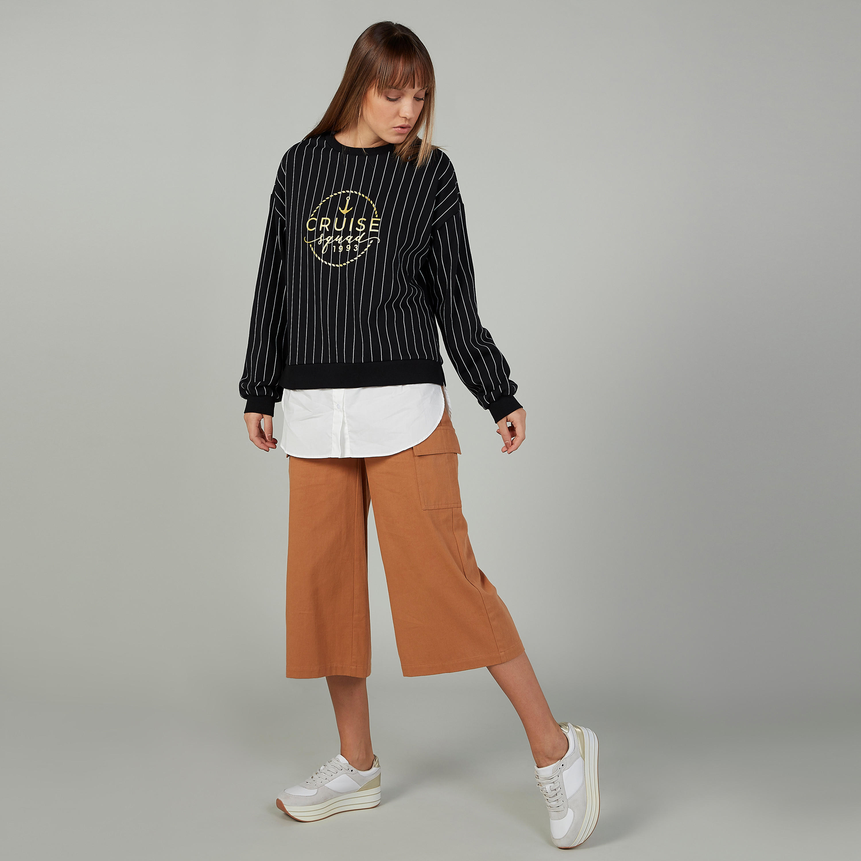 سويت شيرت مقلّم بياقة ضيّقة وأكمام طويلة-women-clothing-cardigansandjumpers-jumpers-image-2