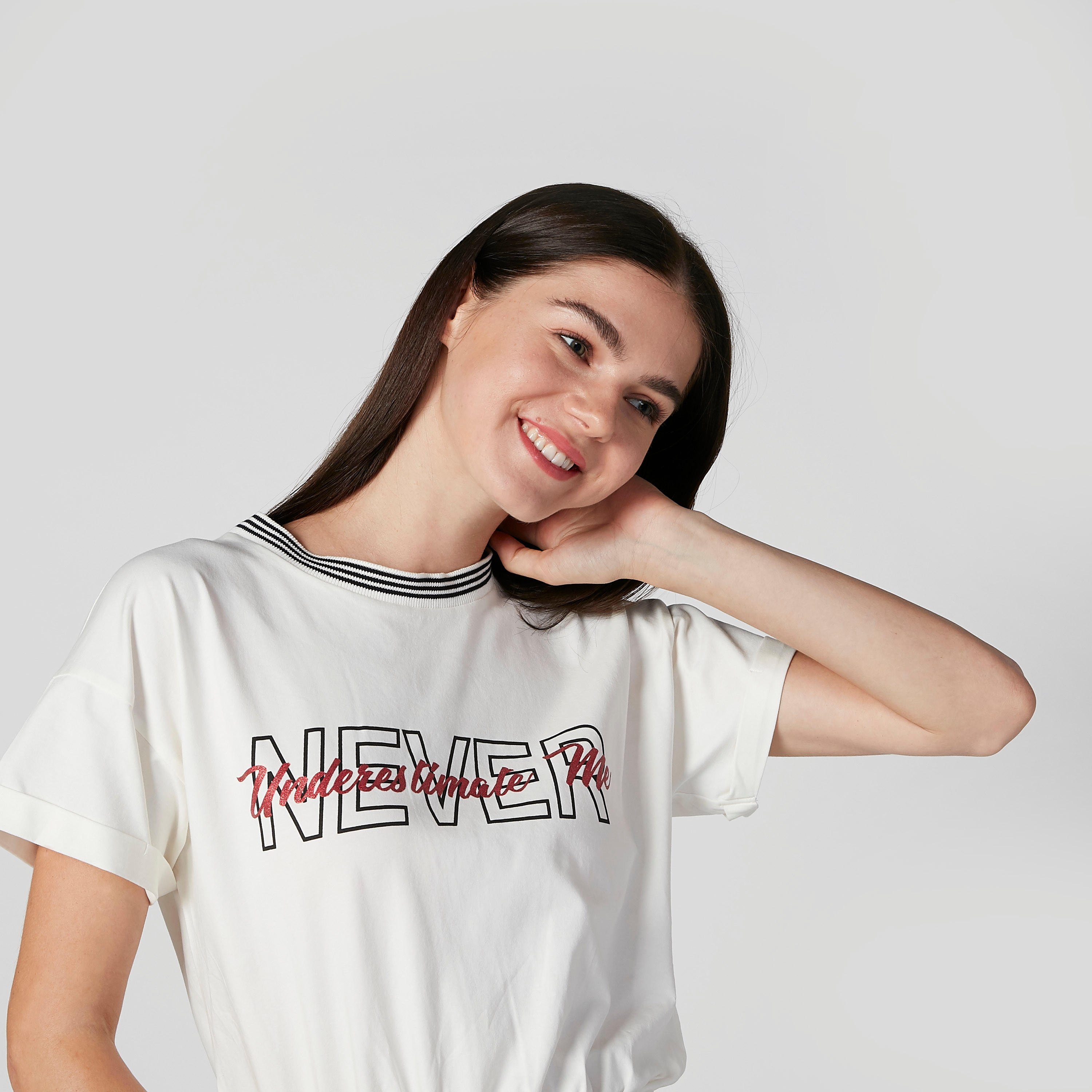 Printed Cropped T-shirt with Round Neck and Short Sleeves-women-clothing-tshirts-image-3
