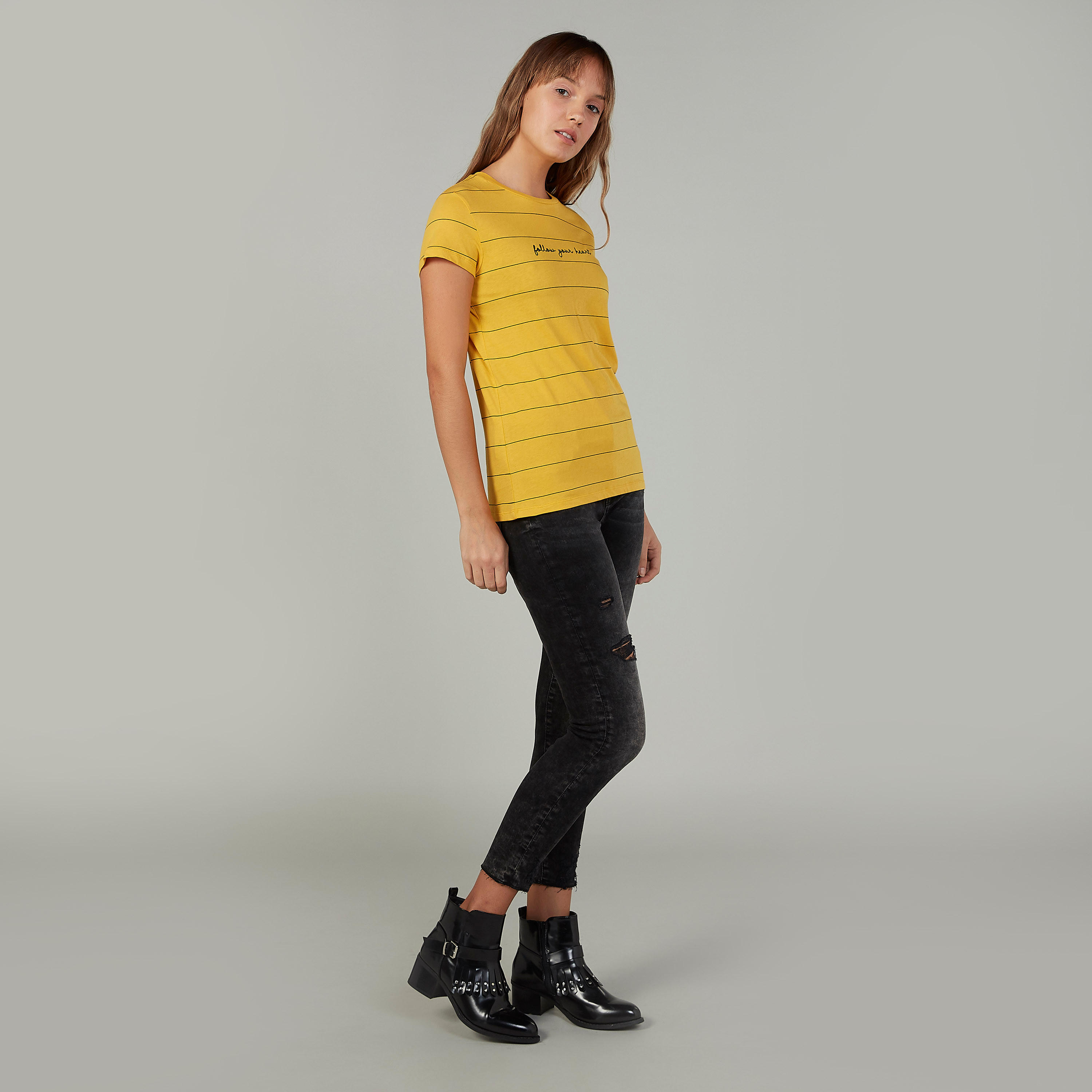 Printed T-shirt with Crew Neck and Short Sleeves-women-clothing-tshirts-image-2