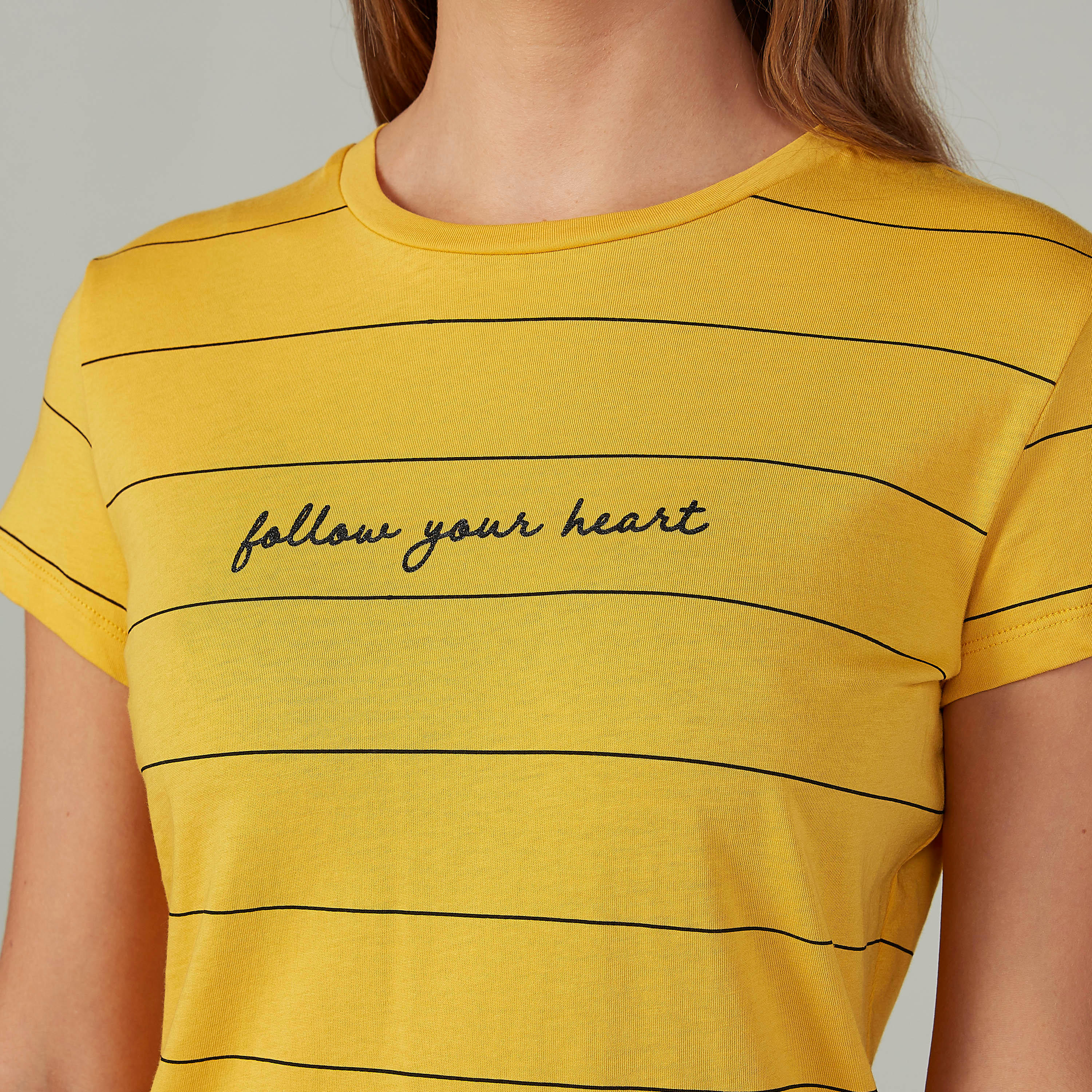 Printed T-shirt with Crew Neck and Short Sleeves-women-clothing-tshirts-image-3