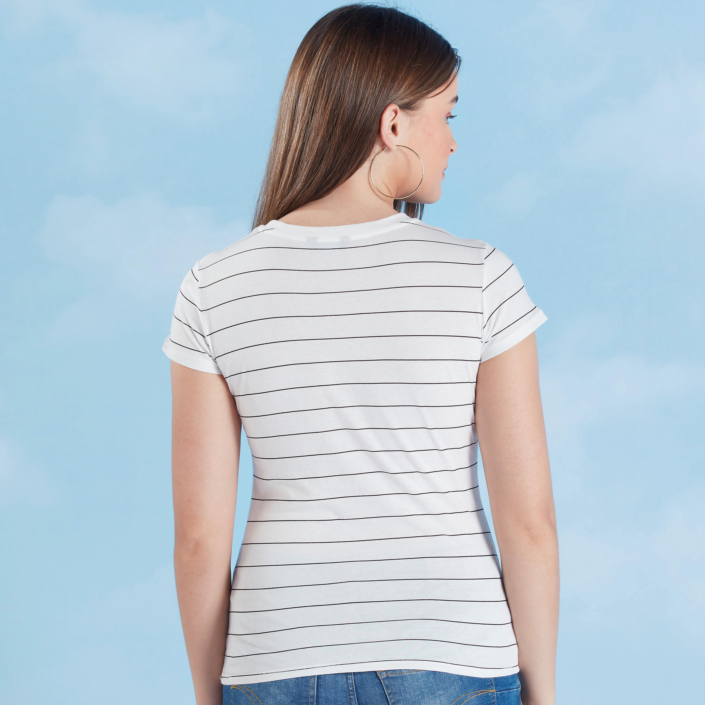 Printed T-shirt with Crew Neck and Short Sleeves-women-clothing-tshirts-image-4