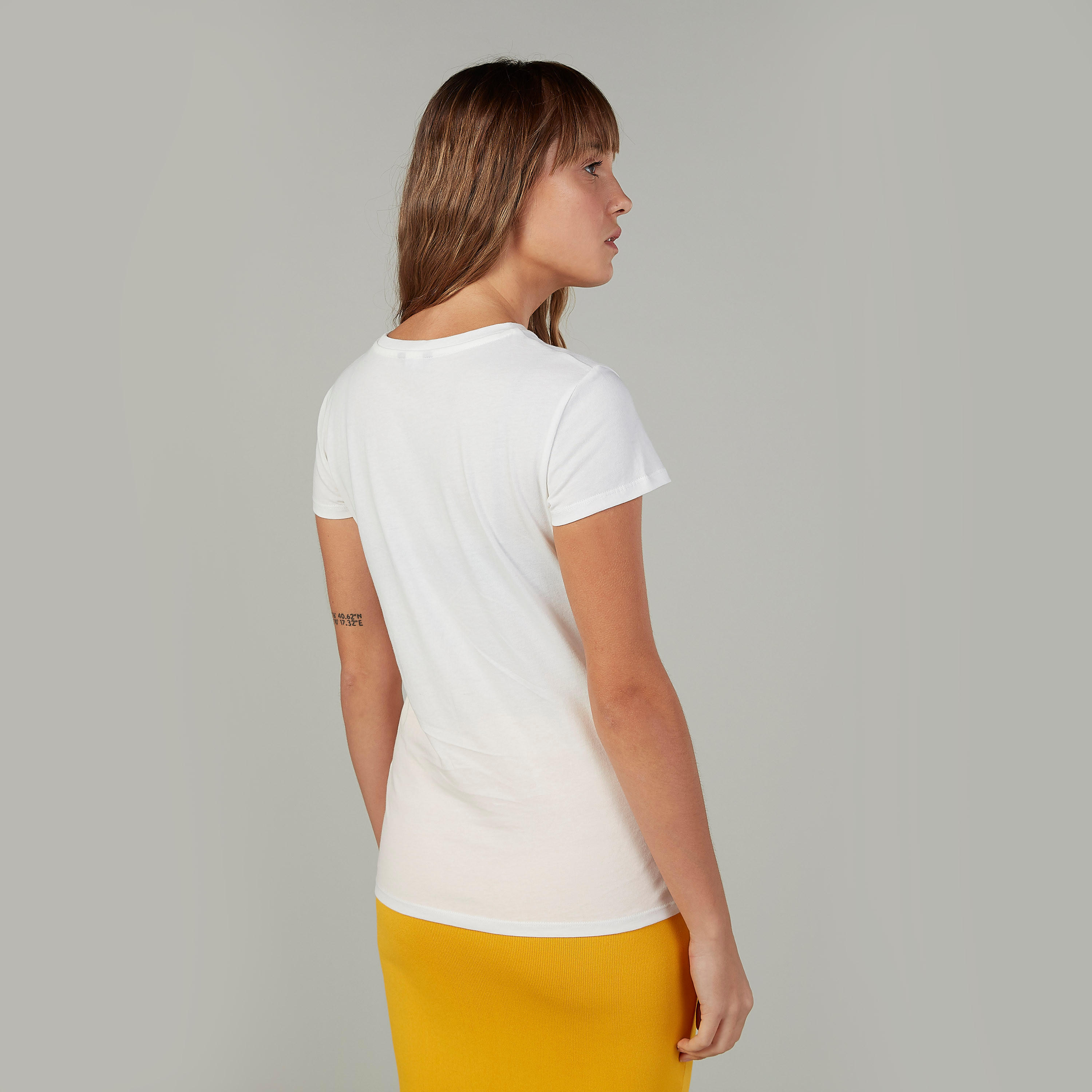Printed Crew Neck T-shirt with Cap Sleeves-women-clothing-tshirts-image-4