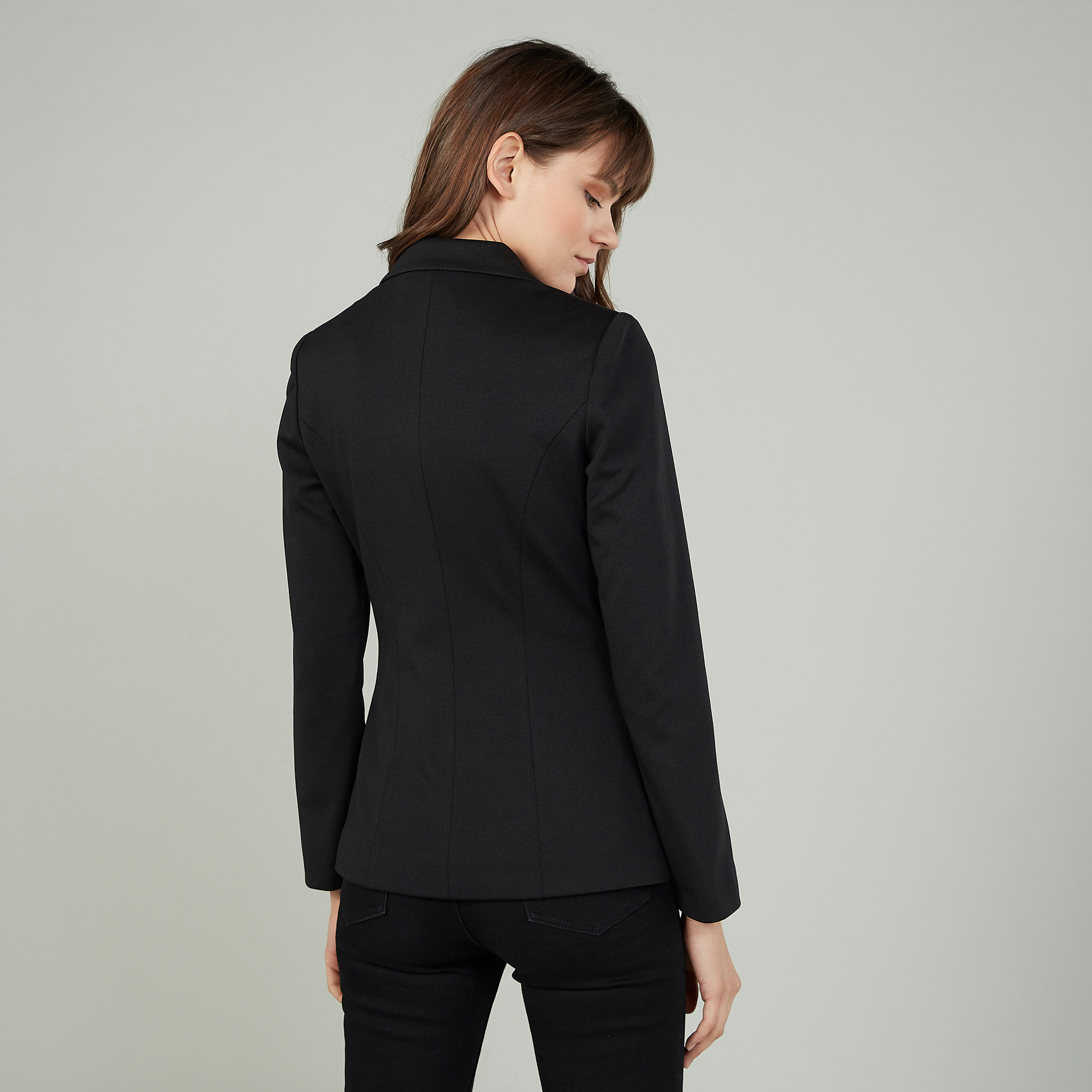 Plain Jacket with Notched Lapel and Long Sleeves-women-clothing-coatsandjackets-blazers-image-4